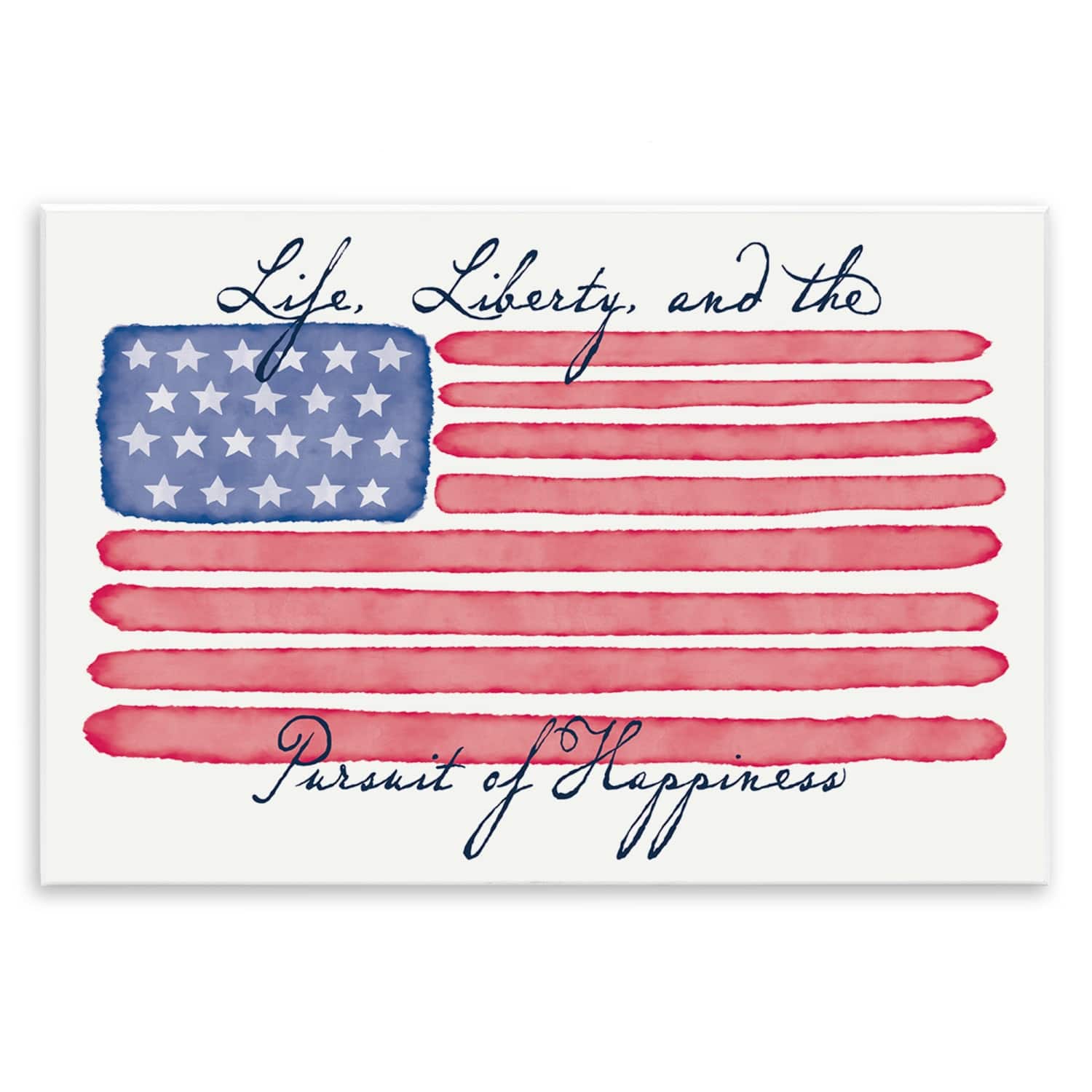 Stupell Industries All American Patriotic Phrase Wall Plaque Art