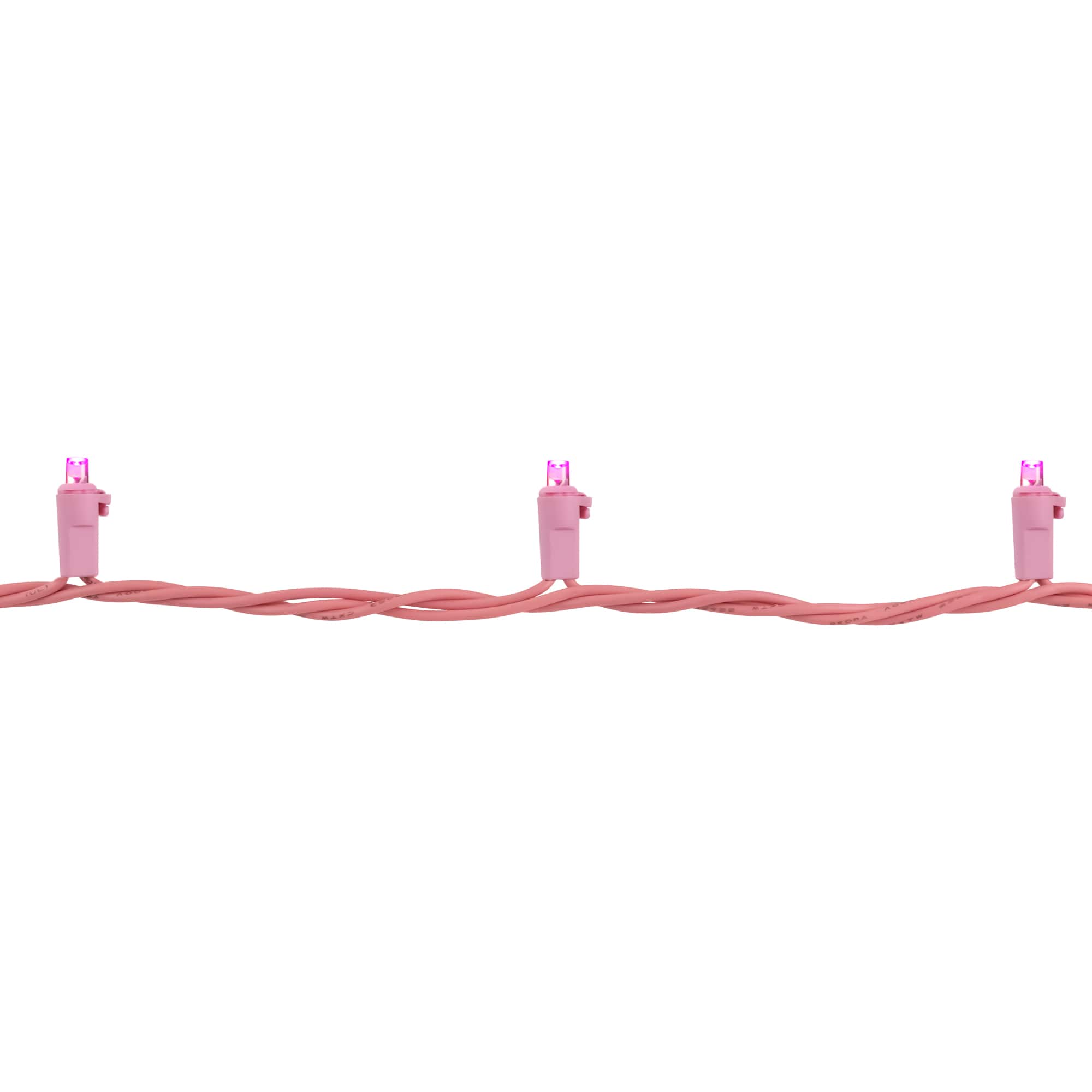100ct Pink LED Wide Angle Valentine's Day Lights 33ft Pink Wire