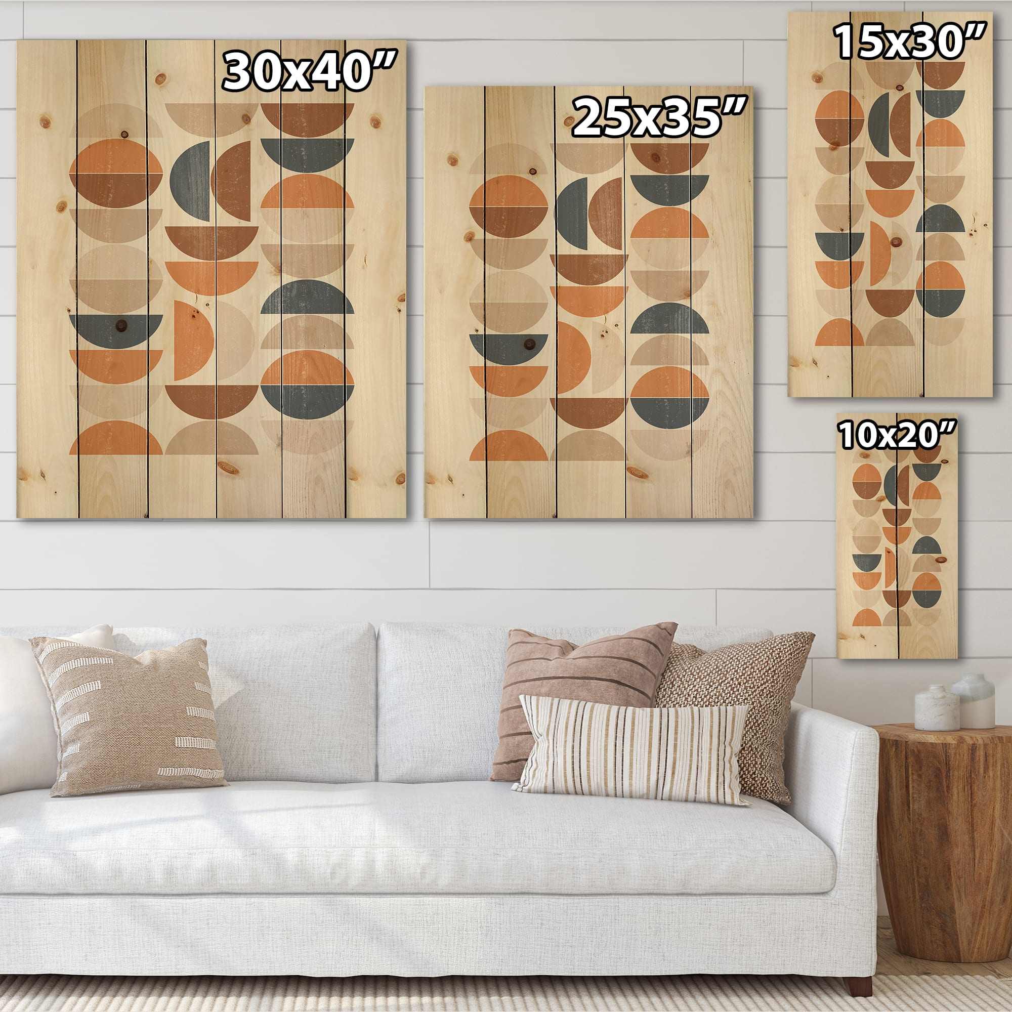 Designart - Abstract Sun and Moon S In Blue and Orange