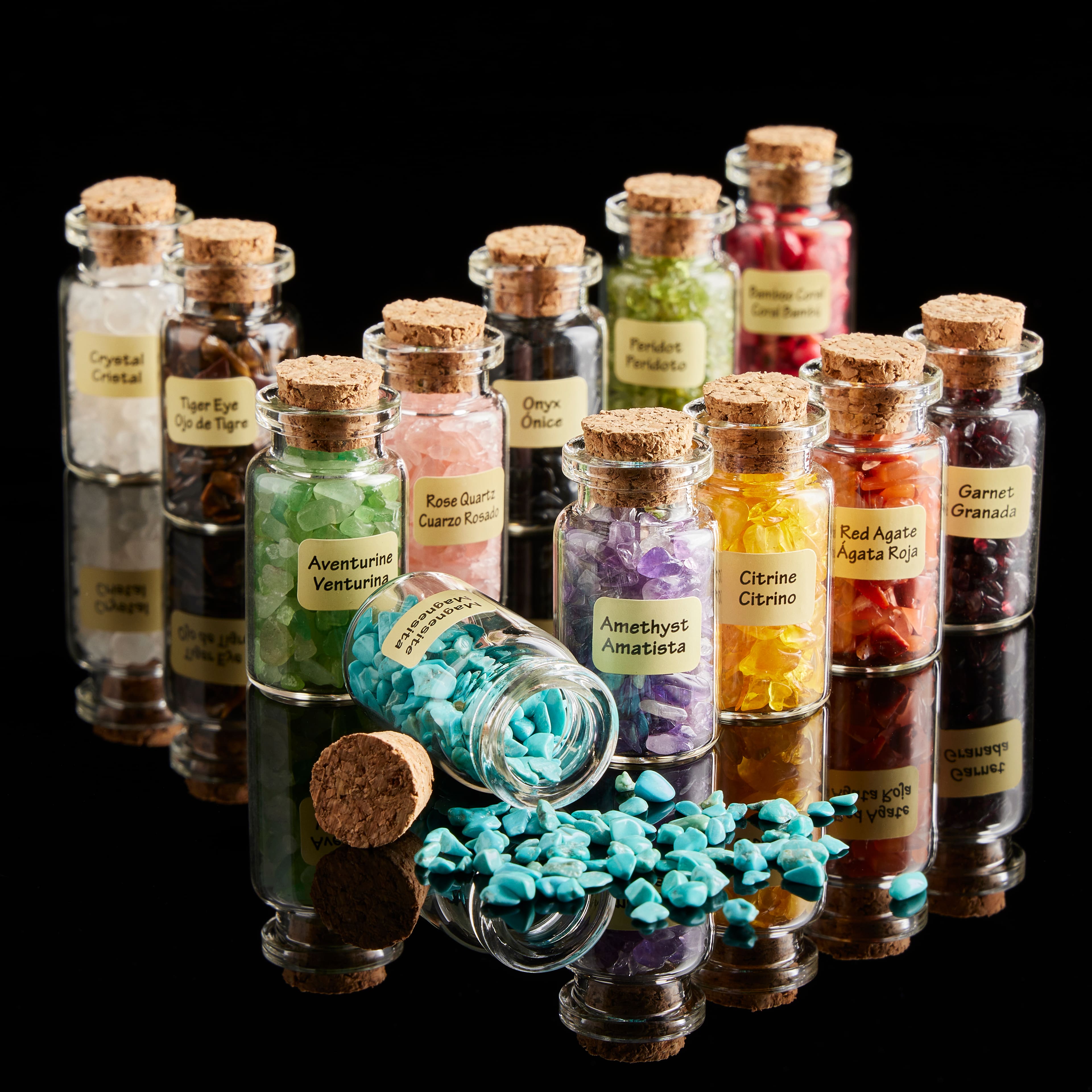 6 Pack: Bottles of Gemstones by Bead Landing™, 0.2oz.
