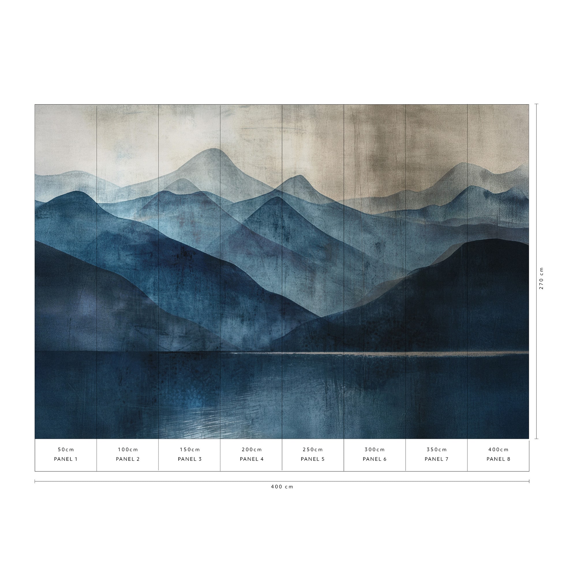 Designs Direct Indigo Silence Blue Wall Mural
