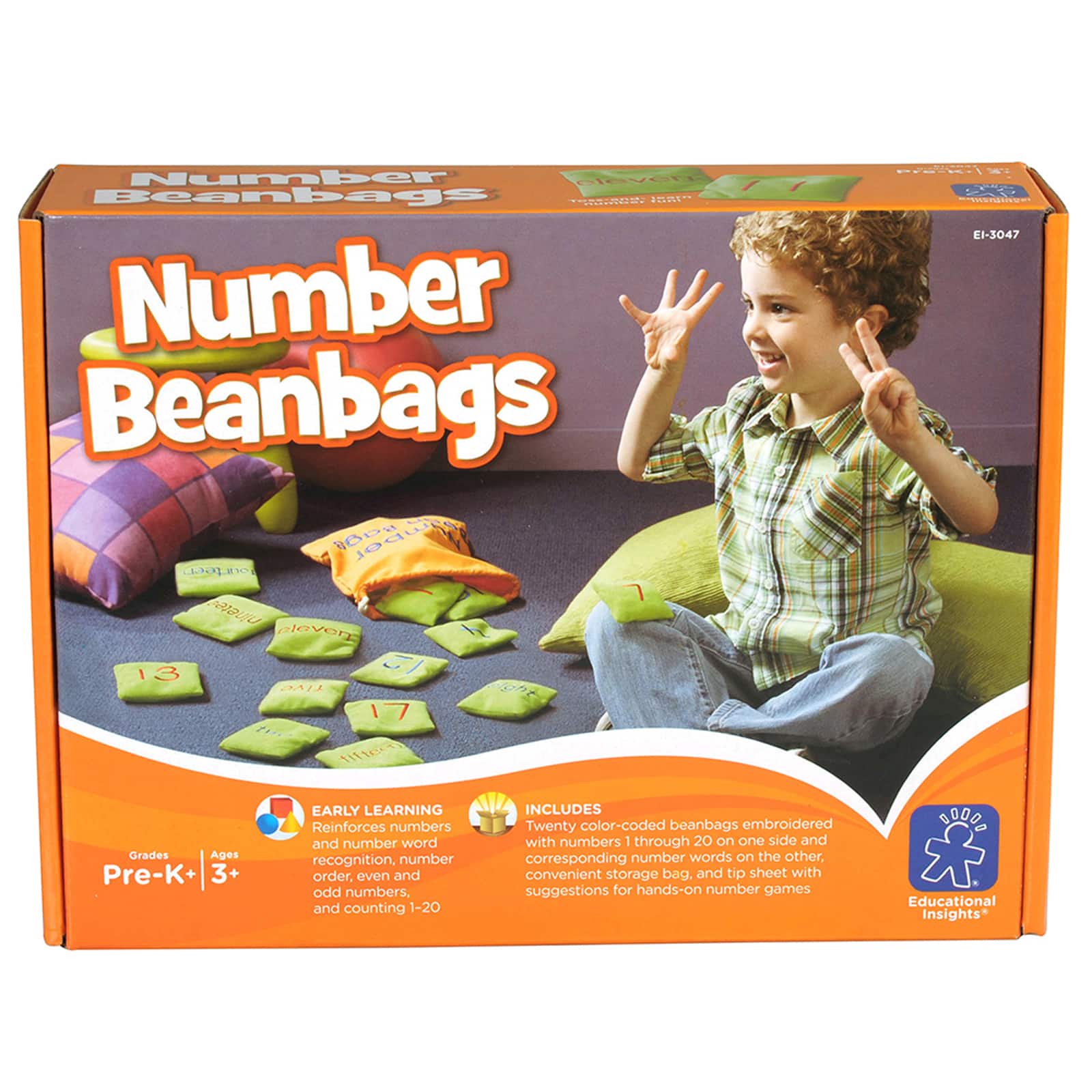6 Packs: 20 ct. (120 total) Educational Insights® Number Bean Bags