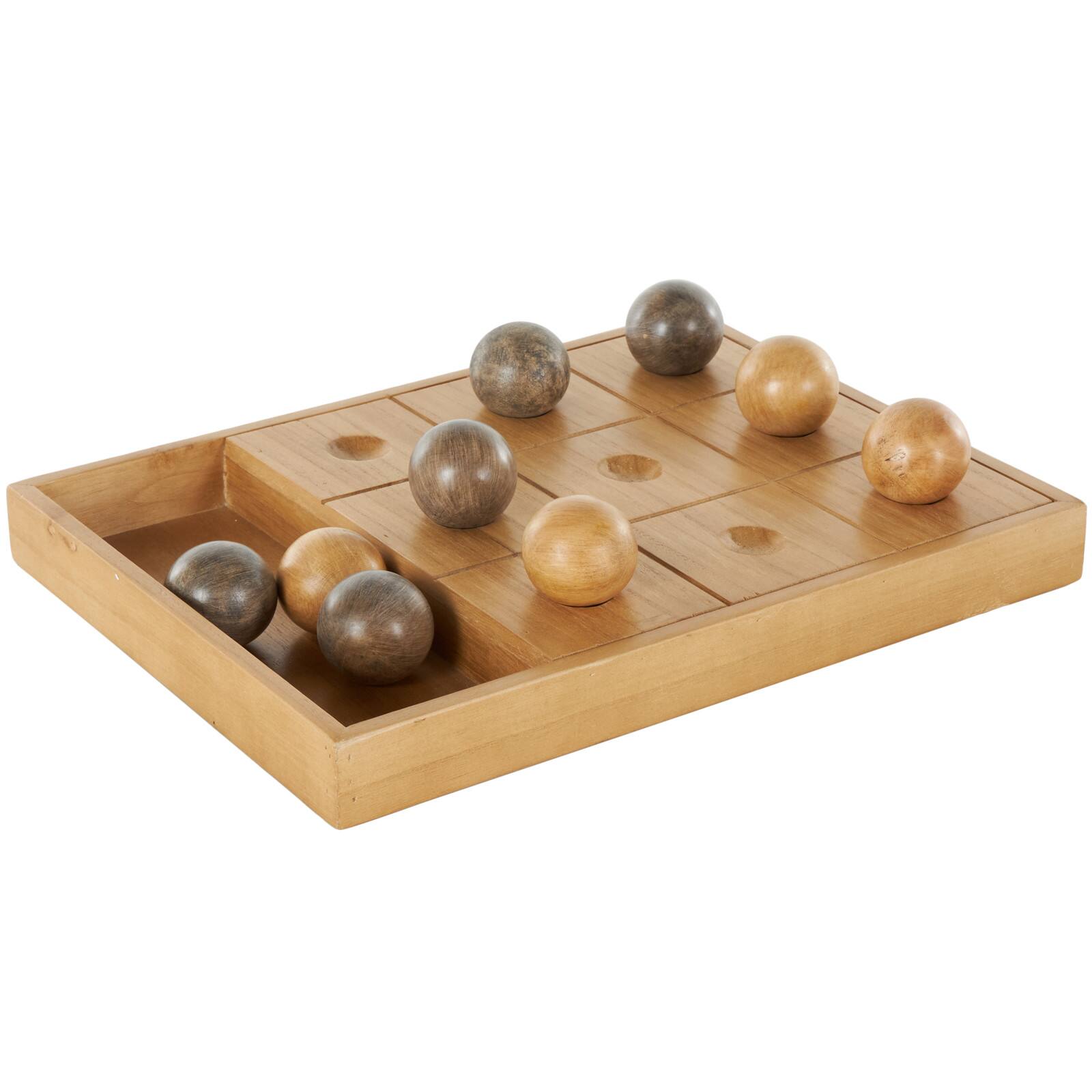 Brown Decorative Wooden Board Game Set