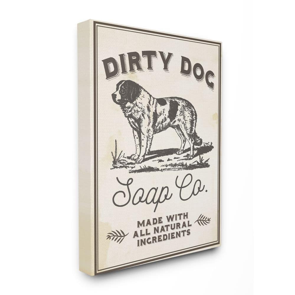 Stupell Industries Dirty Dog Soap Co Vintage Sign Canvas Wall Art