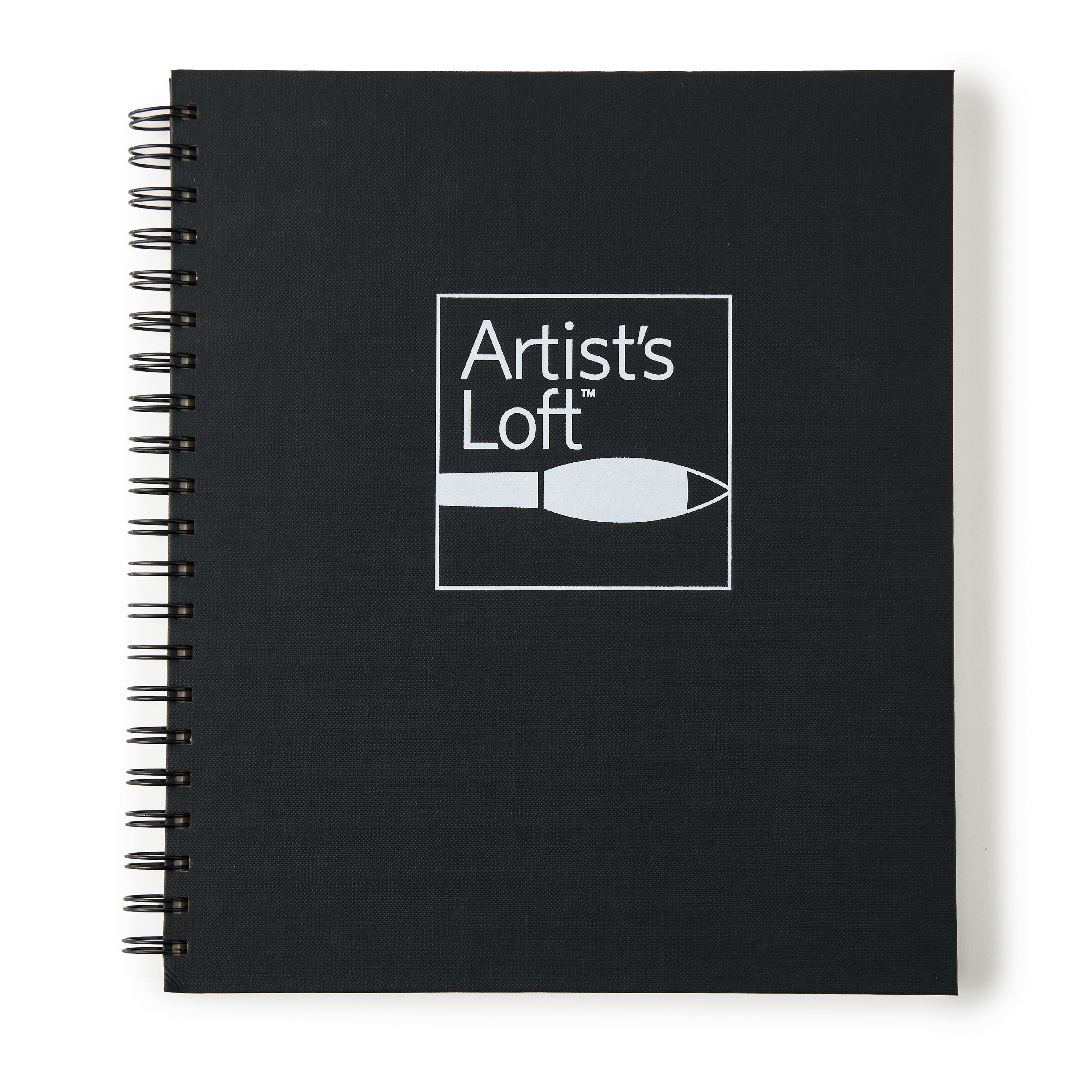 6 Pack: Black Hard Cover Watercolor Pad by Artist's Loft™, 8.5" x 11"