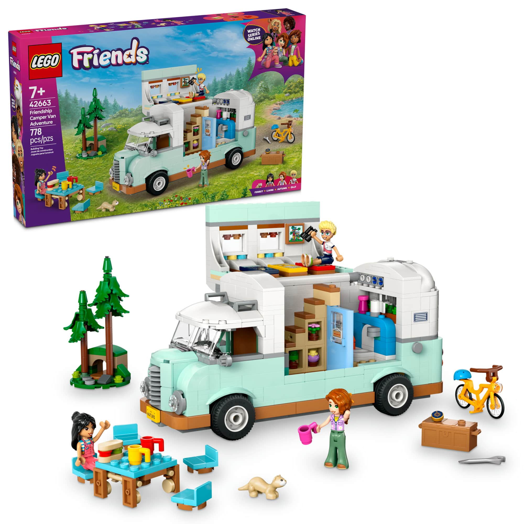 LEGO® Friends Friendship Camper Van Adventure Role-Play Building Set 42663