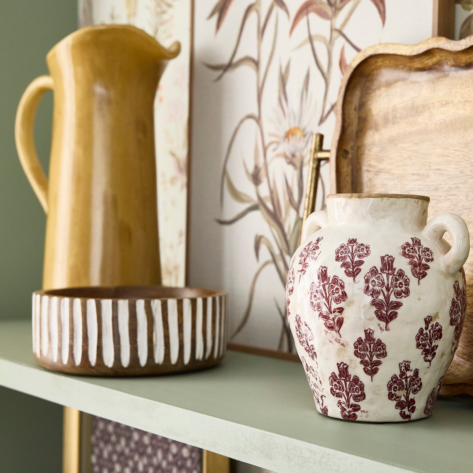 13.5" Yellow Ceramic Vase by Ashland®