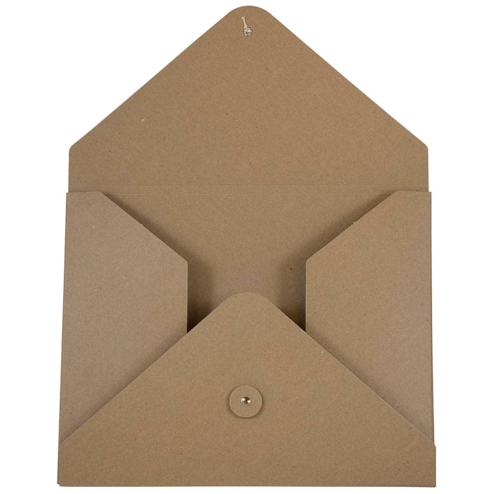 JAM Paper Natural Kraft Button and String Tie Portfolio 9.5" x 12.25"