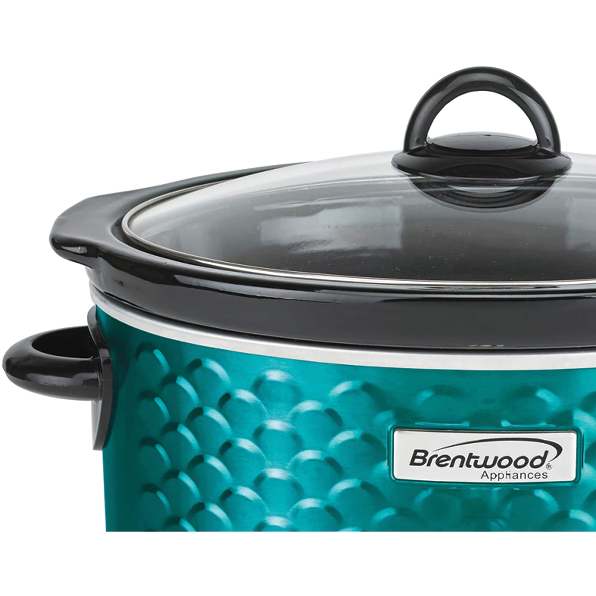 Brentwood Blue 4.5qt. Scallop-Pattern Slow Cooker