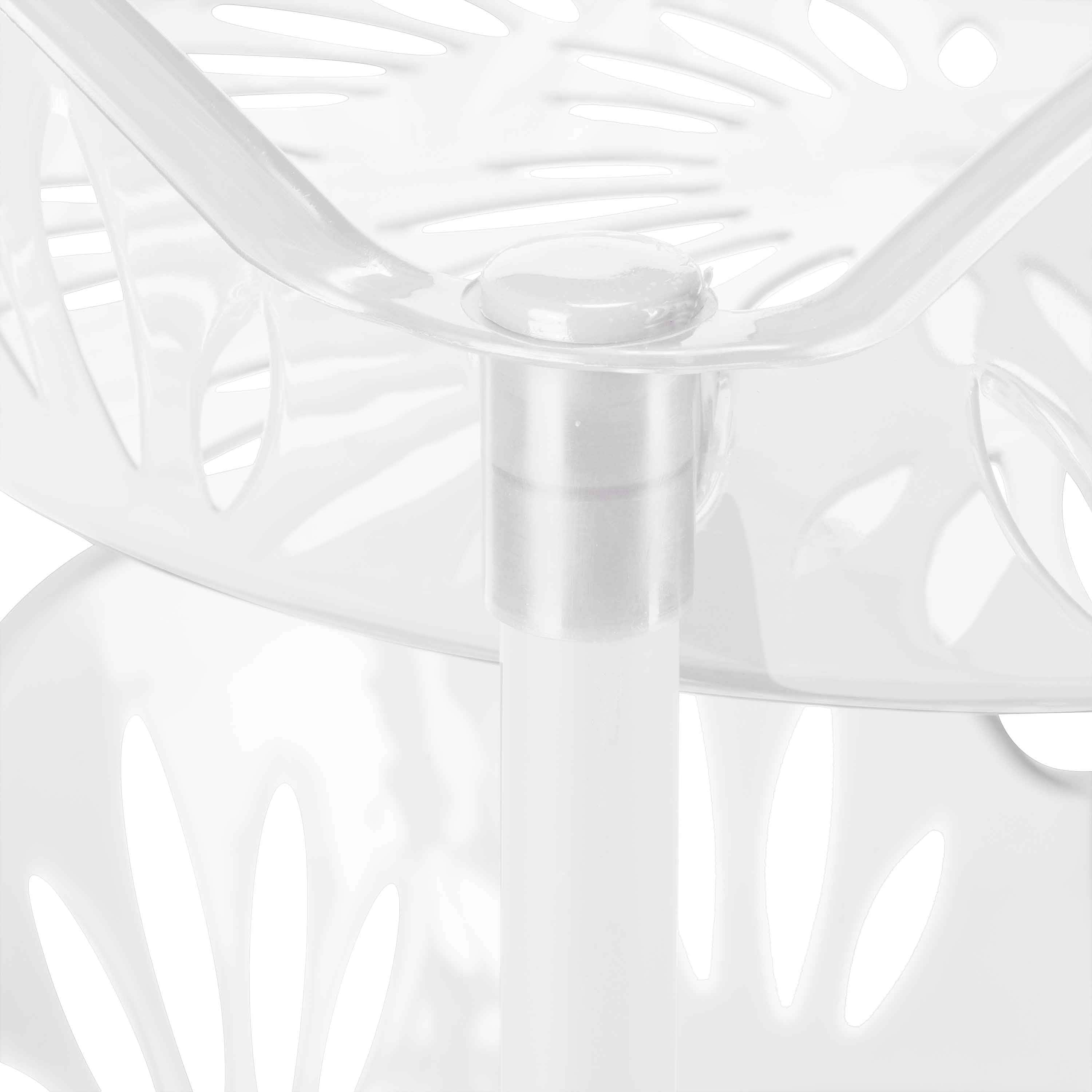 Kitchen Details White 4-Tier Large Basket Shelf