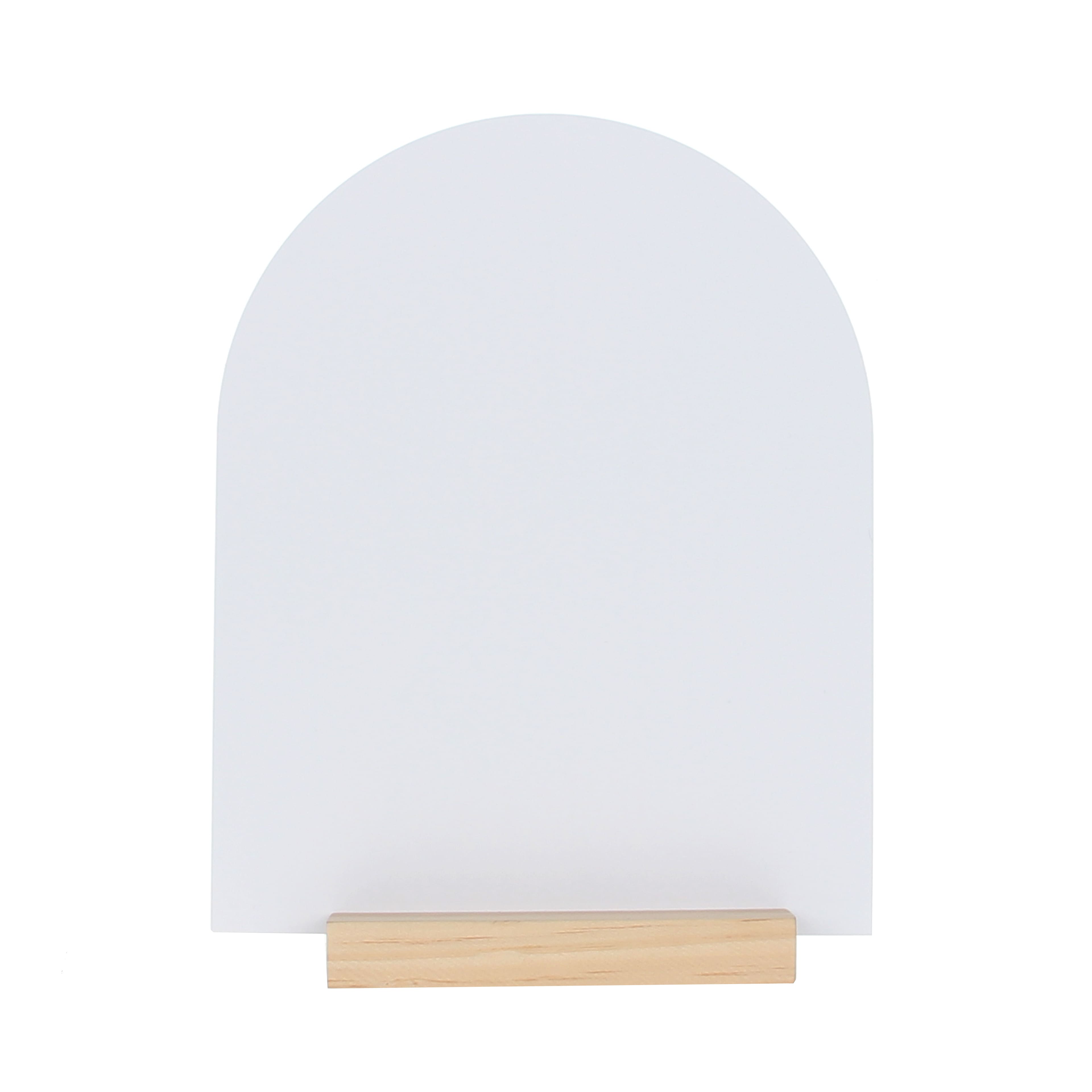 8 Pack: 10.5" Acrylic Sign with Wood Stand by Make Market®
