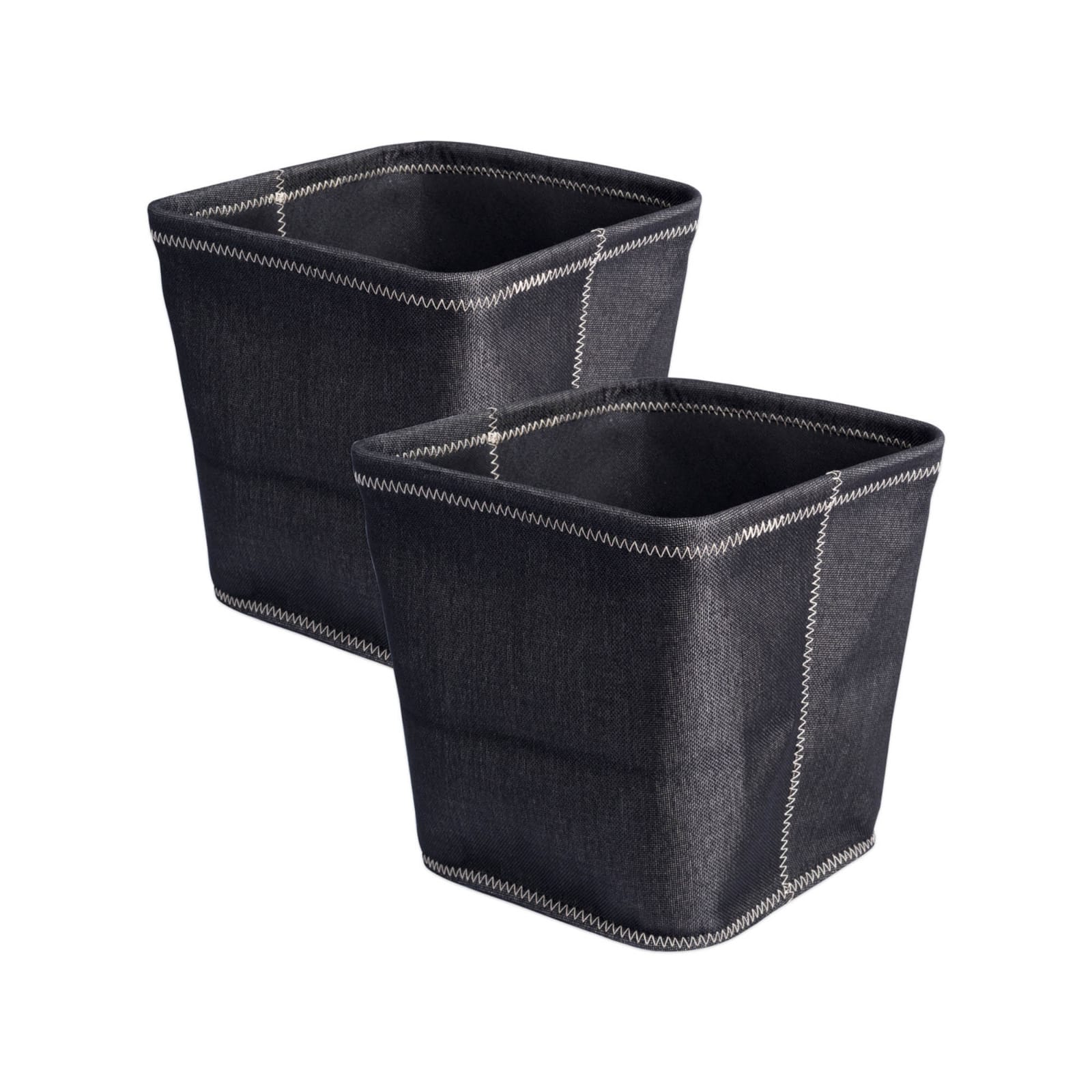 DII® 11" Zig Zag Stitch Trapezoid Fabric Bins, 2ct.