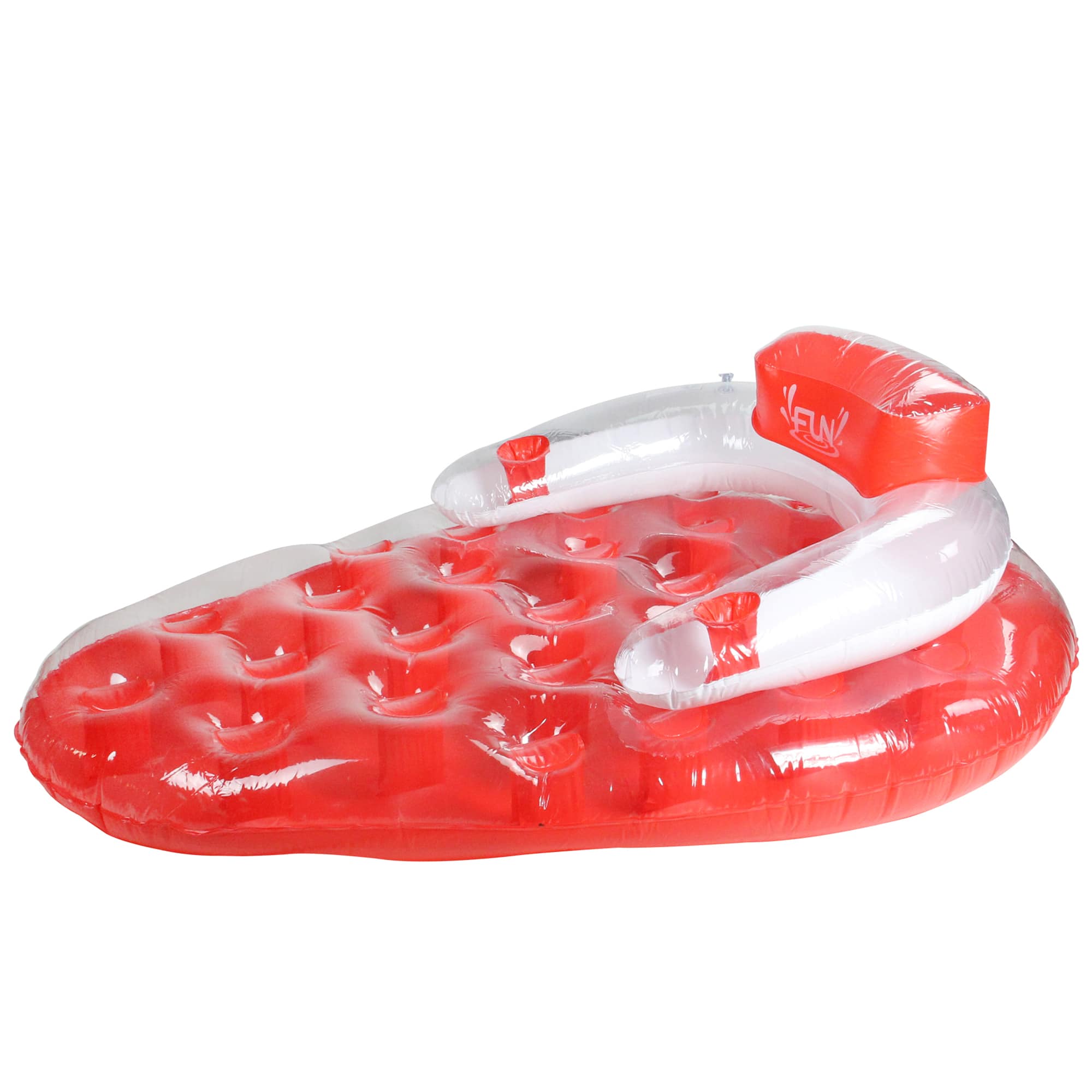 Pool Central® 65" Red & White Inflatable Strawberry Pool Water Lounge Float