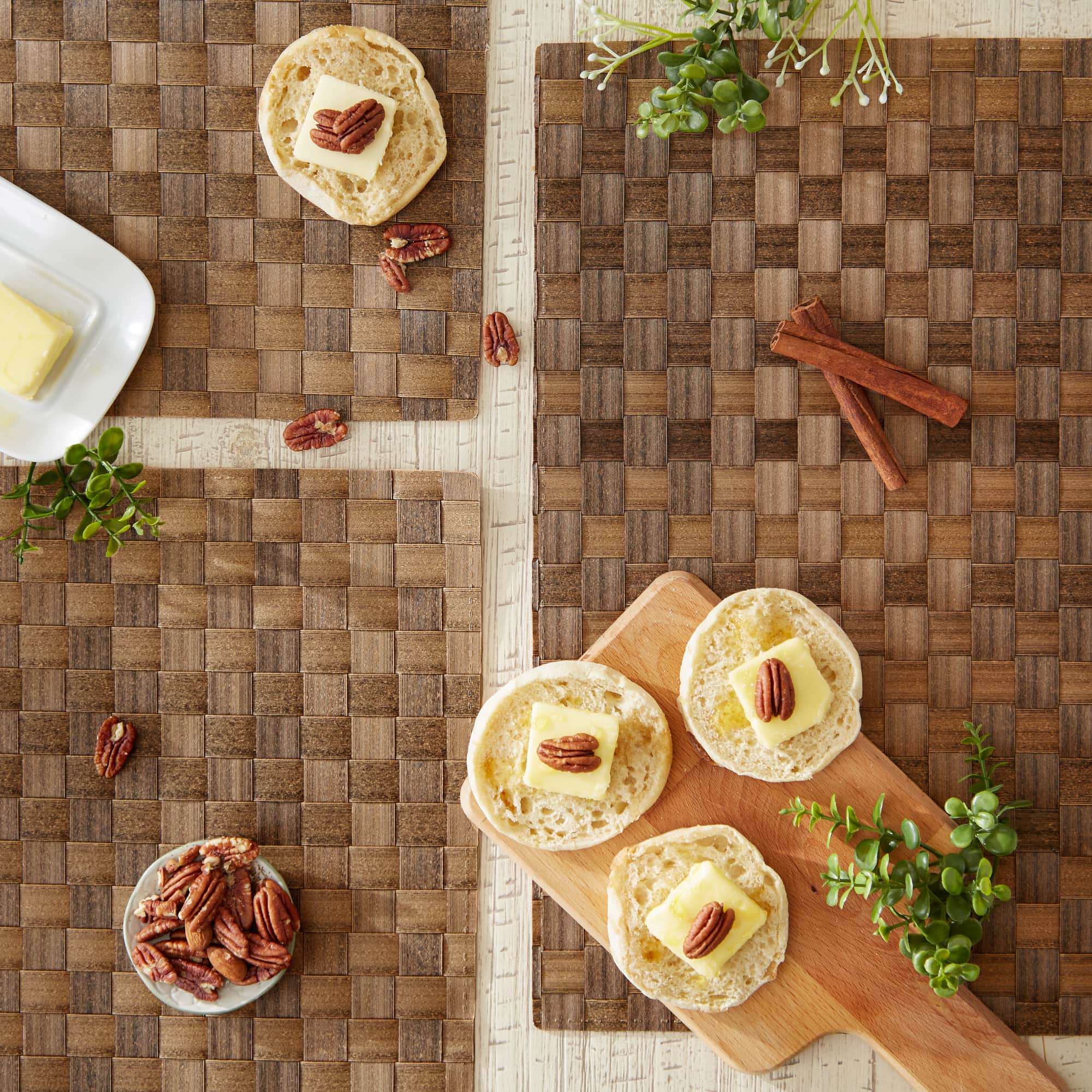 DII® Reversible Basket Weave Woven Placemats, 4ct.