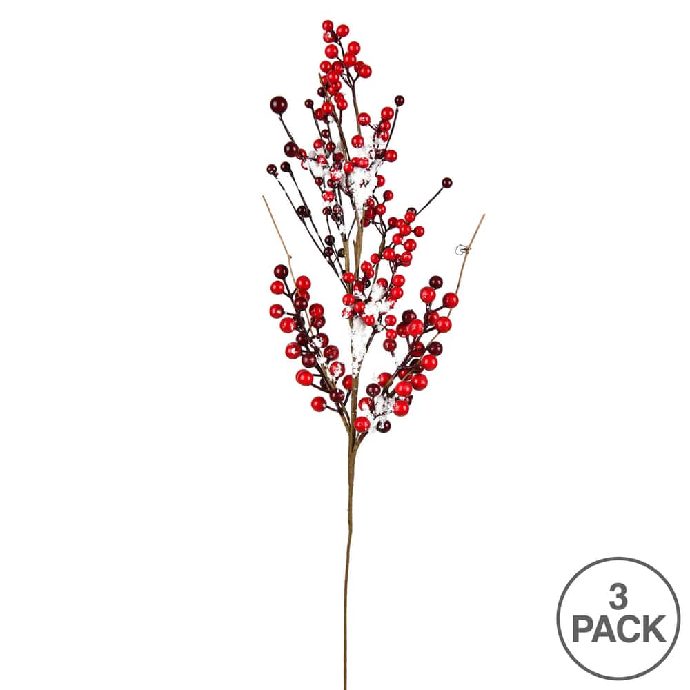Artificial Red Snow Berry Spray, 3ct.