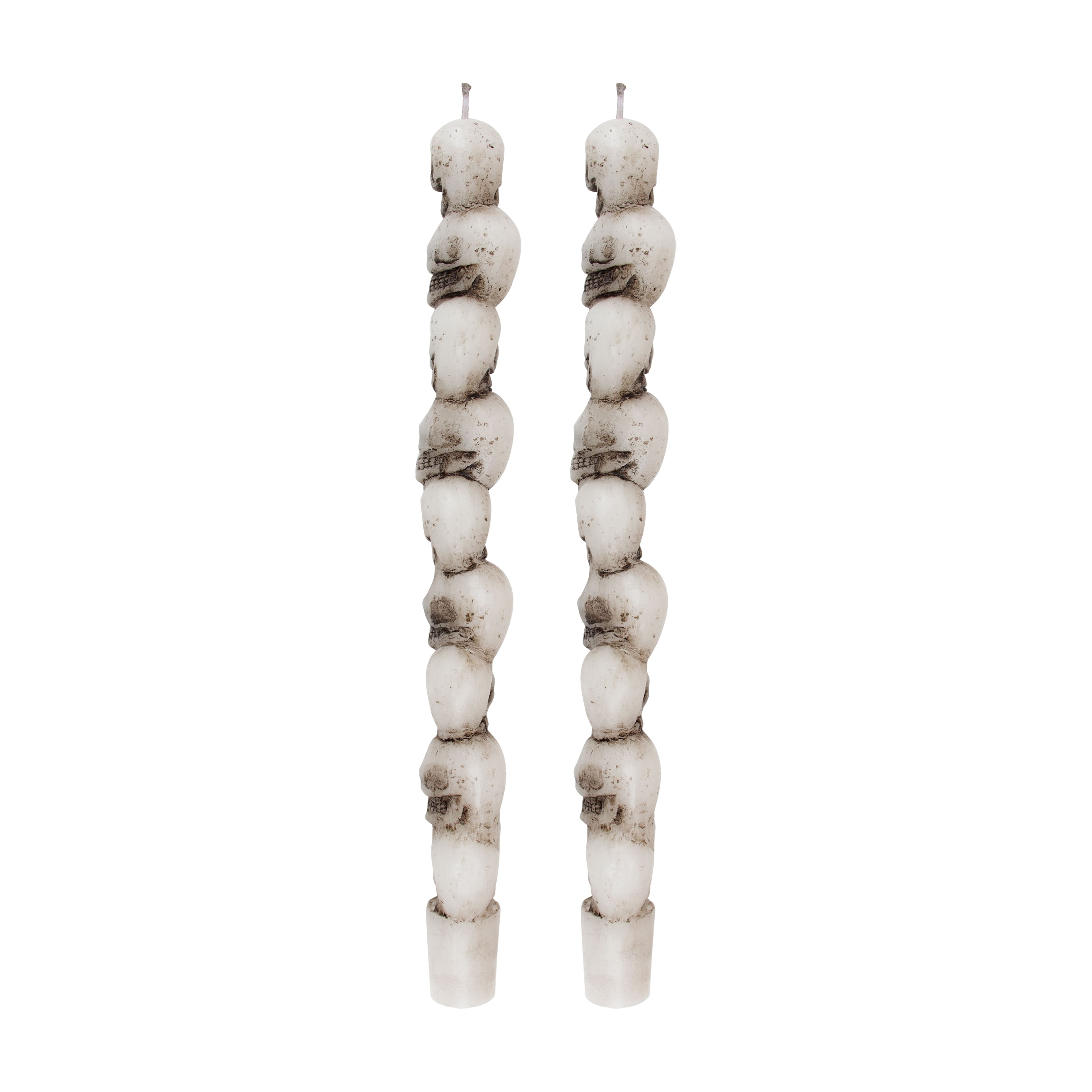 10" Stacked Skull Unscented Taper Candles, 2ct. by Ashland®