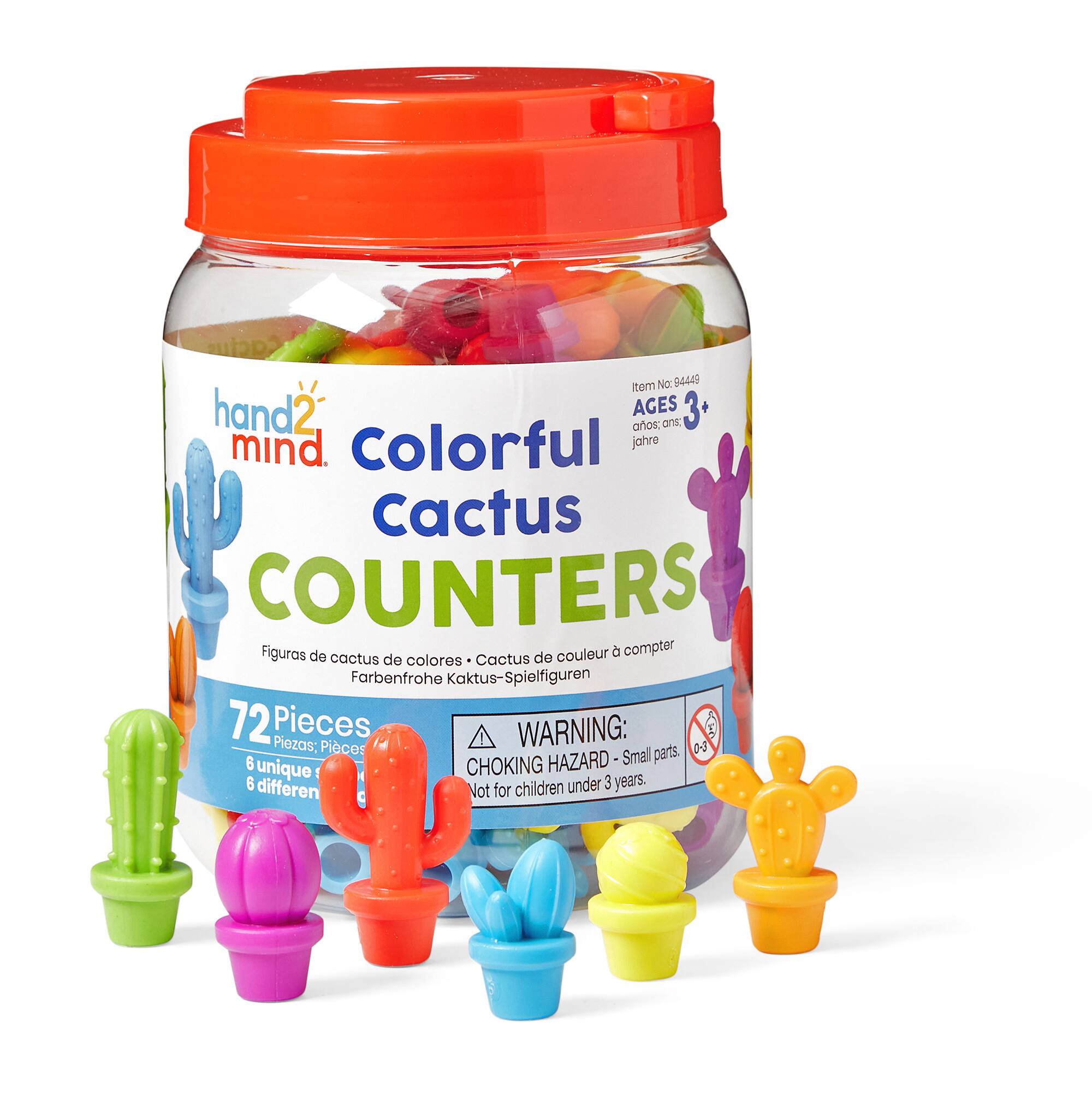 Hand2mind® Colorful Cactus Counters