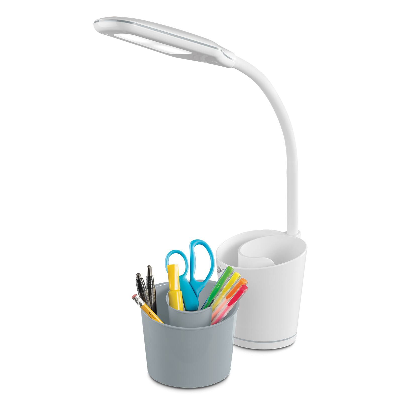 OttLite Wellness Series Swirl Organizer LED Lamp With USB