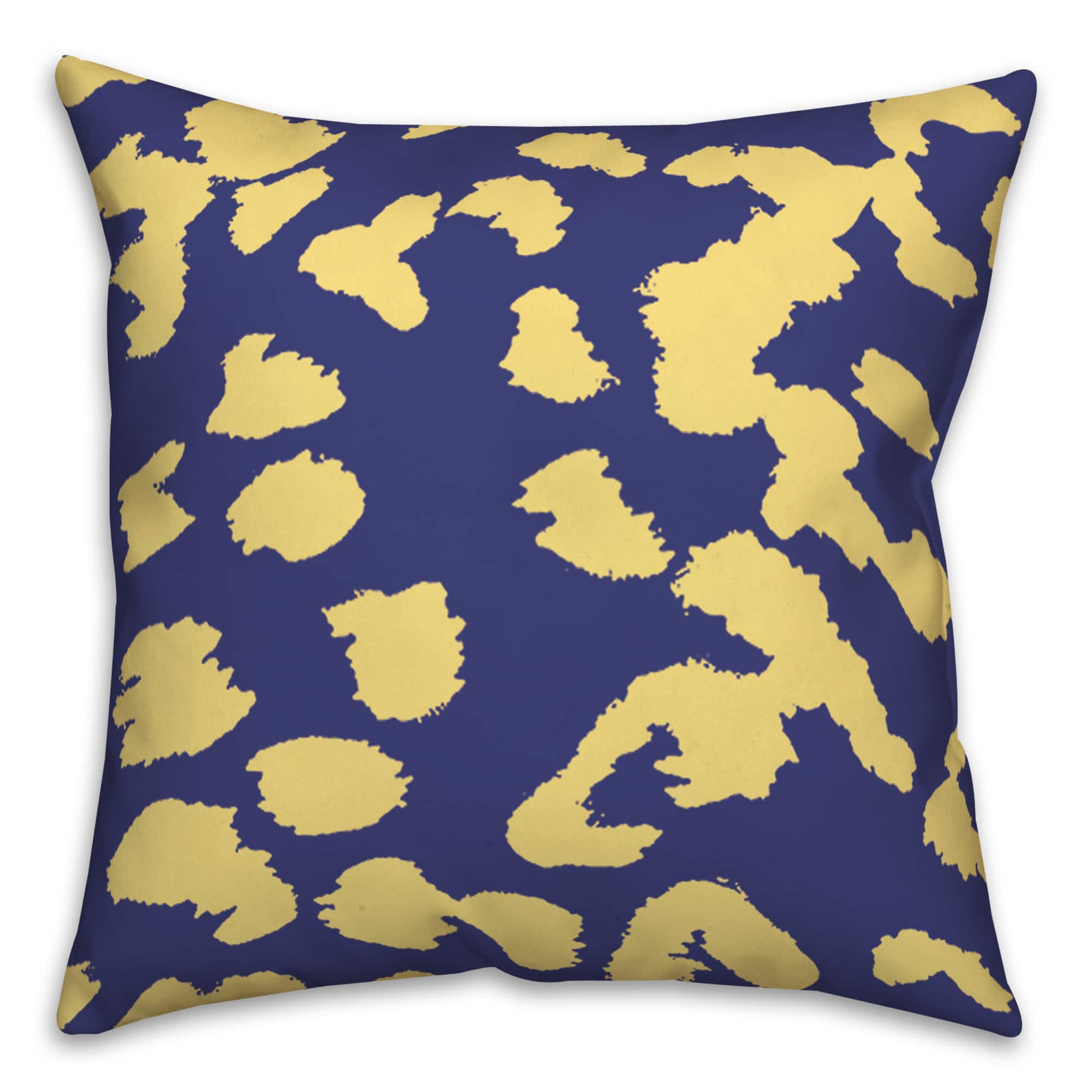 18" x 18" Leopard Print Indoor/Outdoor Throw Pillow