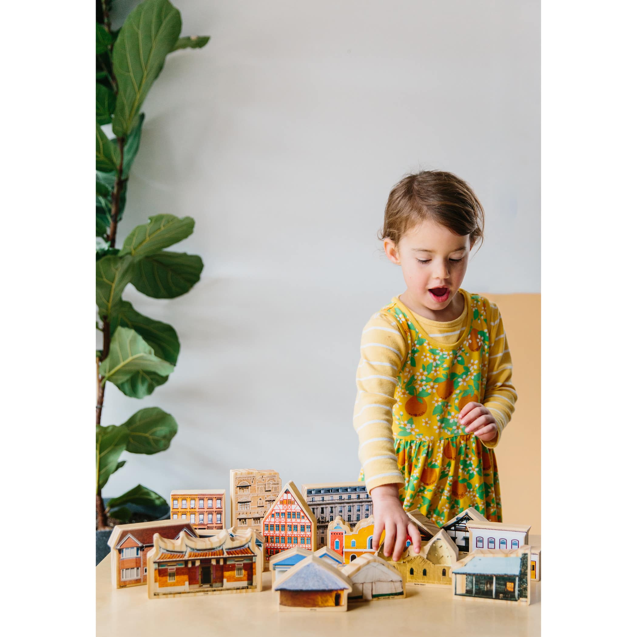 The Freckled Frog Where I Live Wooden Blocks Set