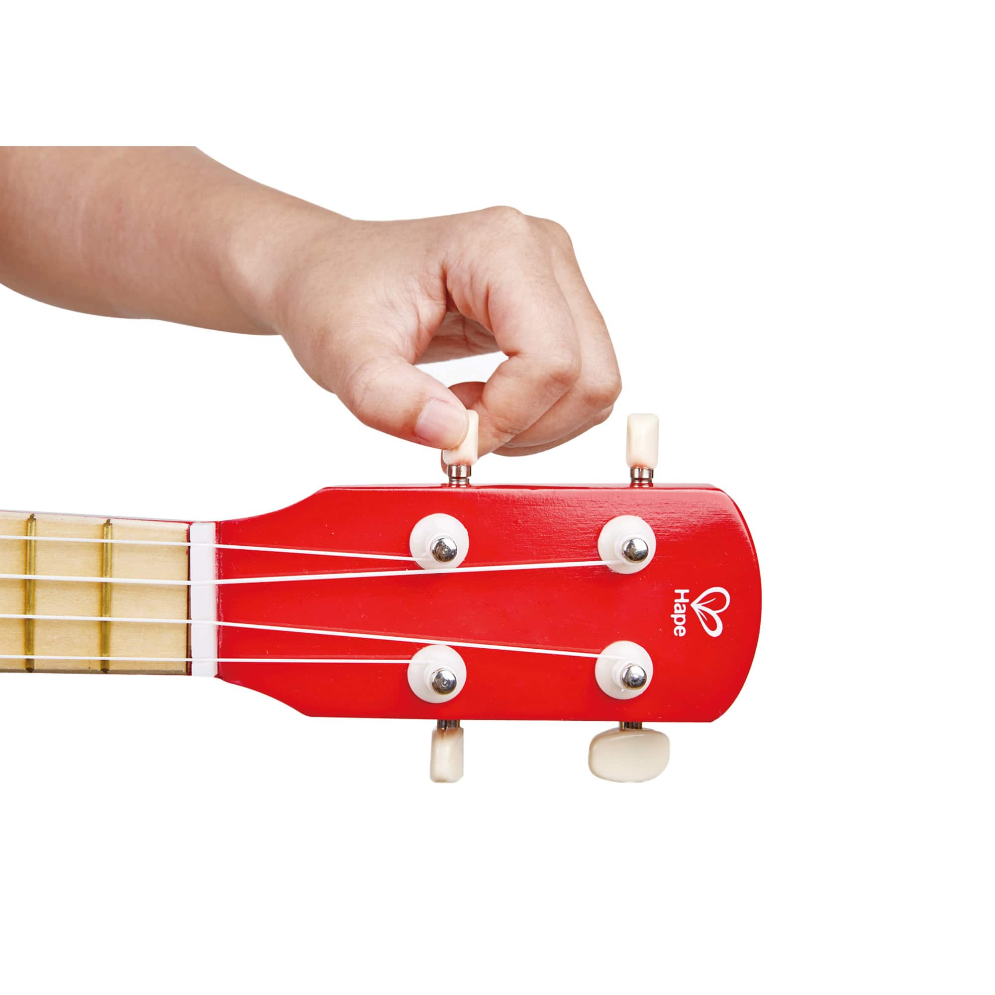 Hape 21" Red Dot Kid's Wooden Toy Ukulele
