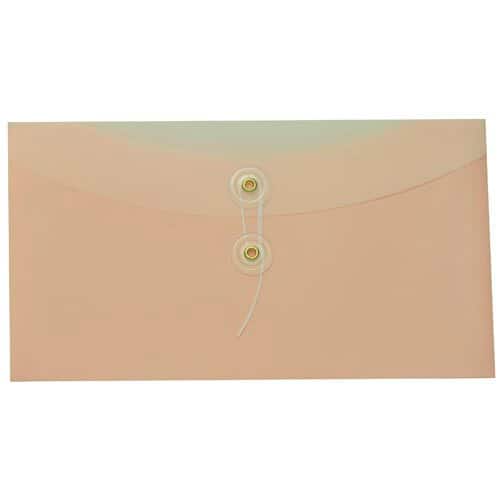 JAM Paper #10 Plastic Envelopes with Button & String Tie Closure