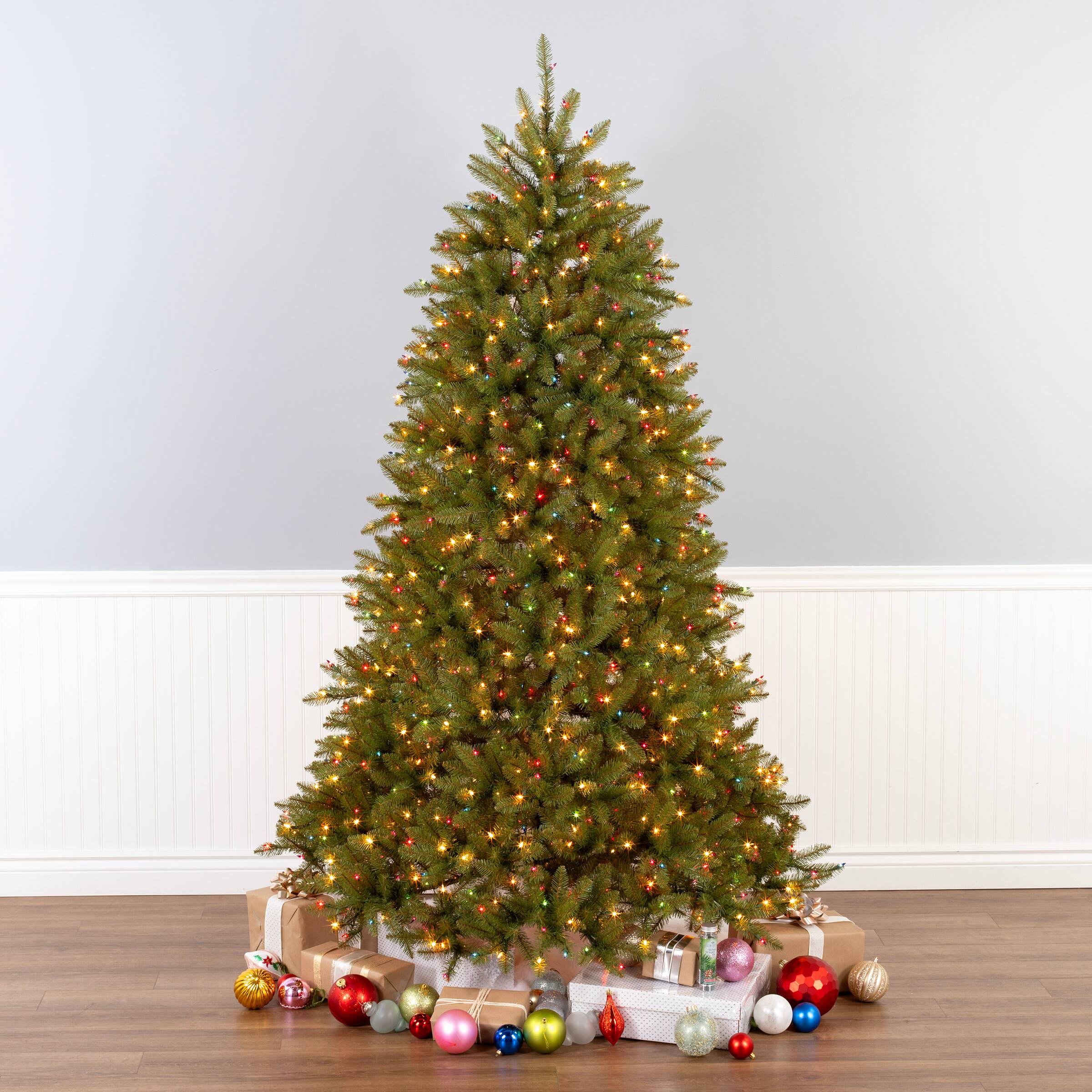 7.5ft. Pre-Lit Dunhill Fir® Artificial Christmas Tree, Spectrum Lights