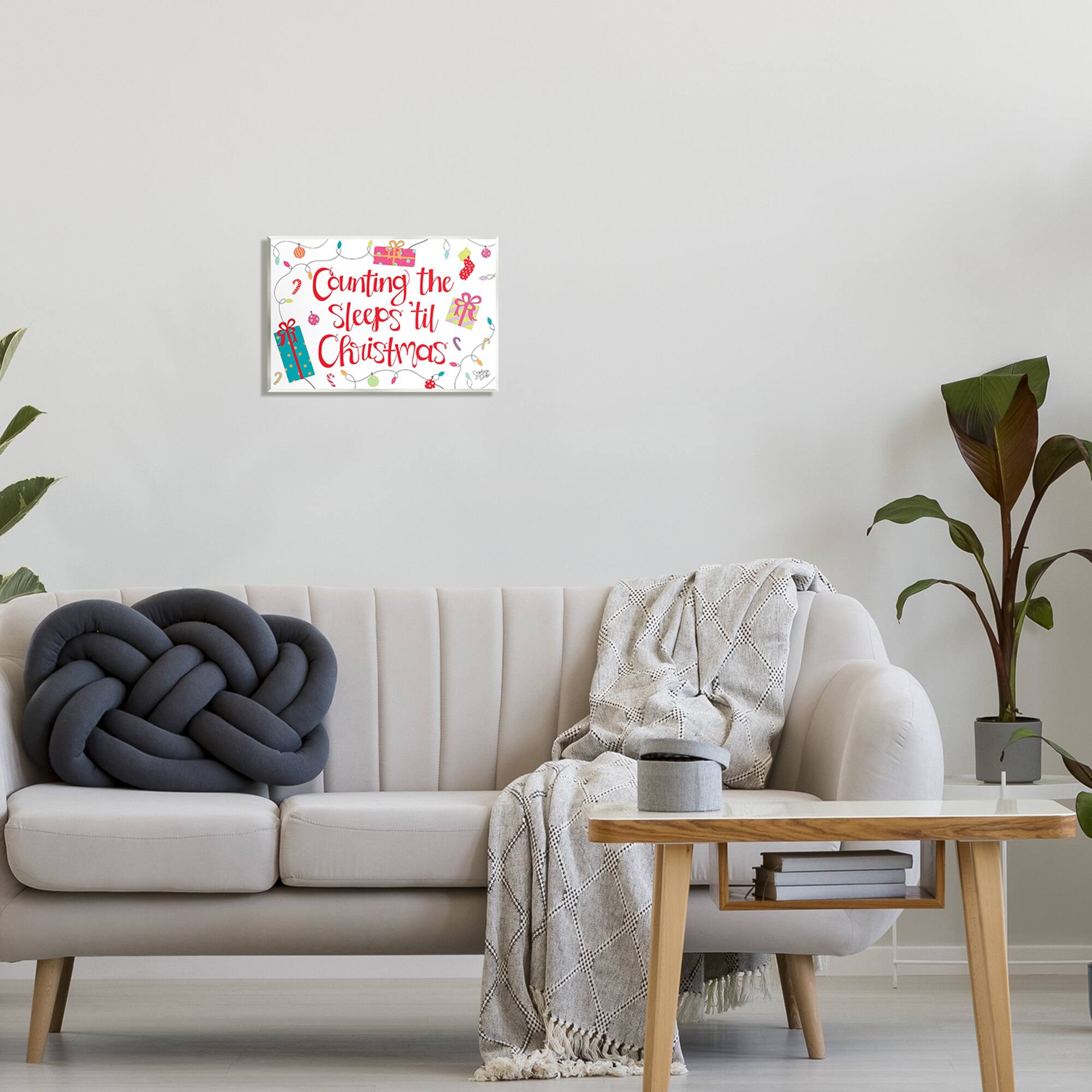 Stupell Industries Counting The Sleeps 'Til Christmas Wall Plaque Art