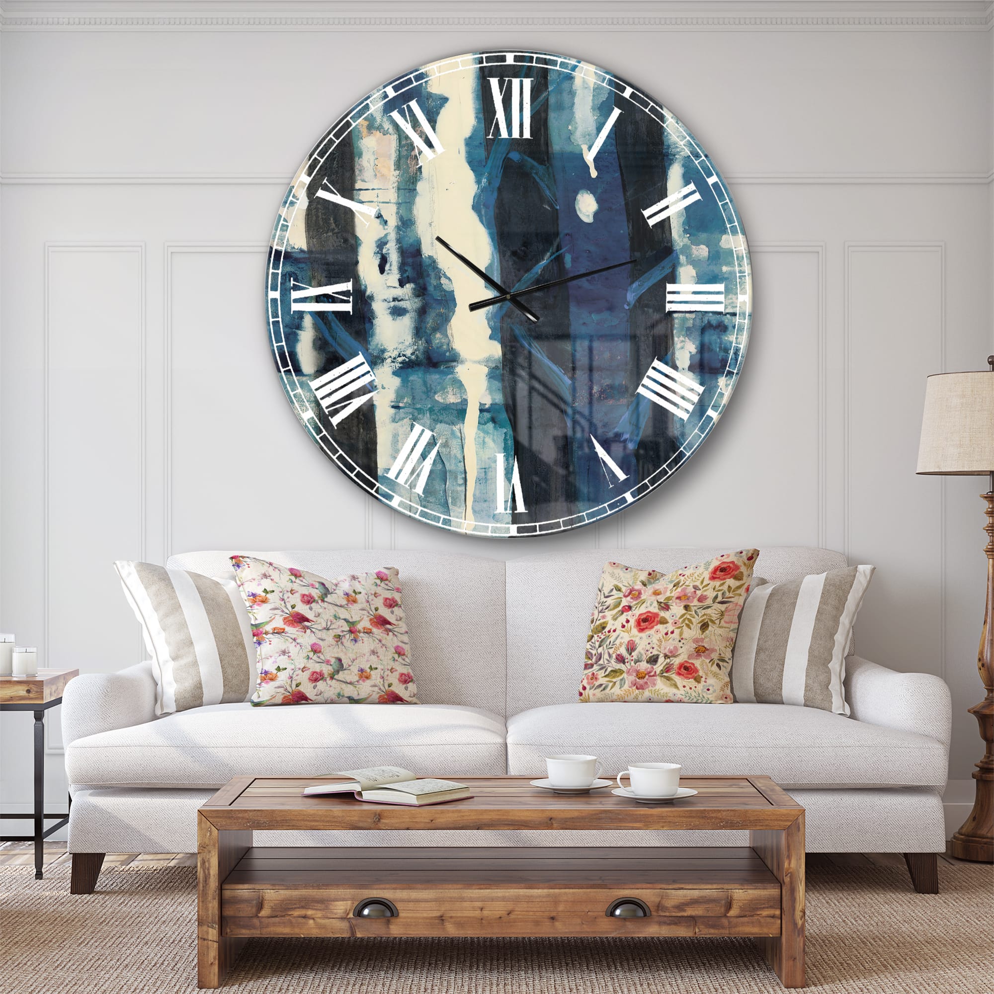 Designart 'Deep Woods Ii Indigo Traditional Wall Clock