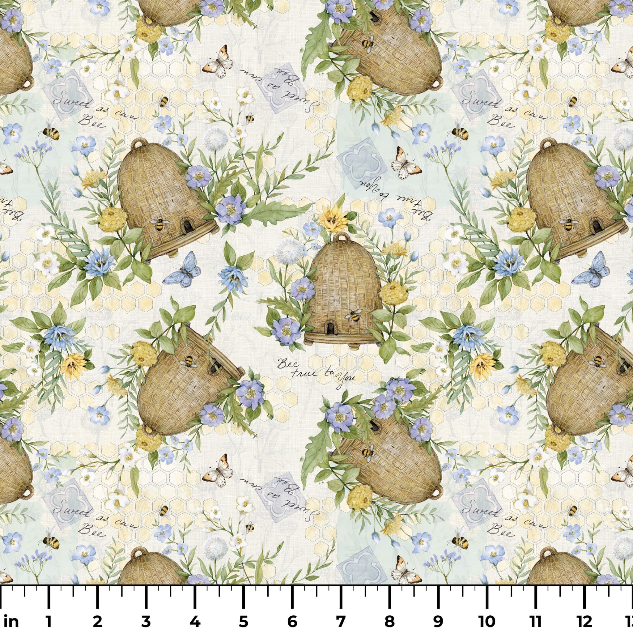 Susan Winget Sweet as Can Bee Tossed Hives Cotton Fabric
