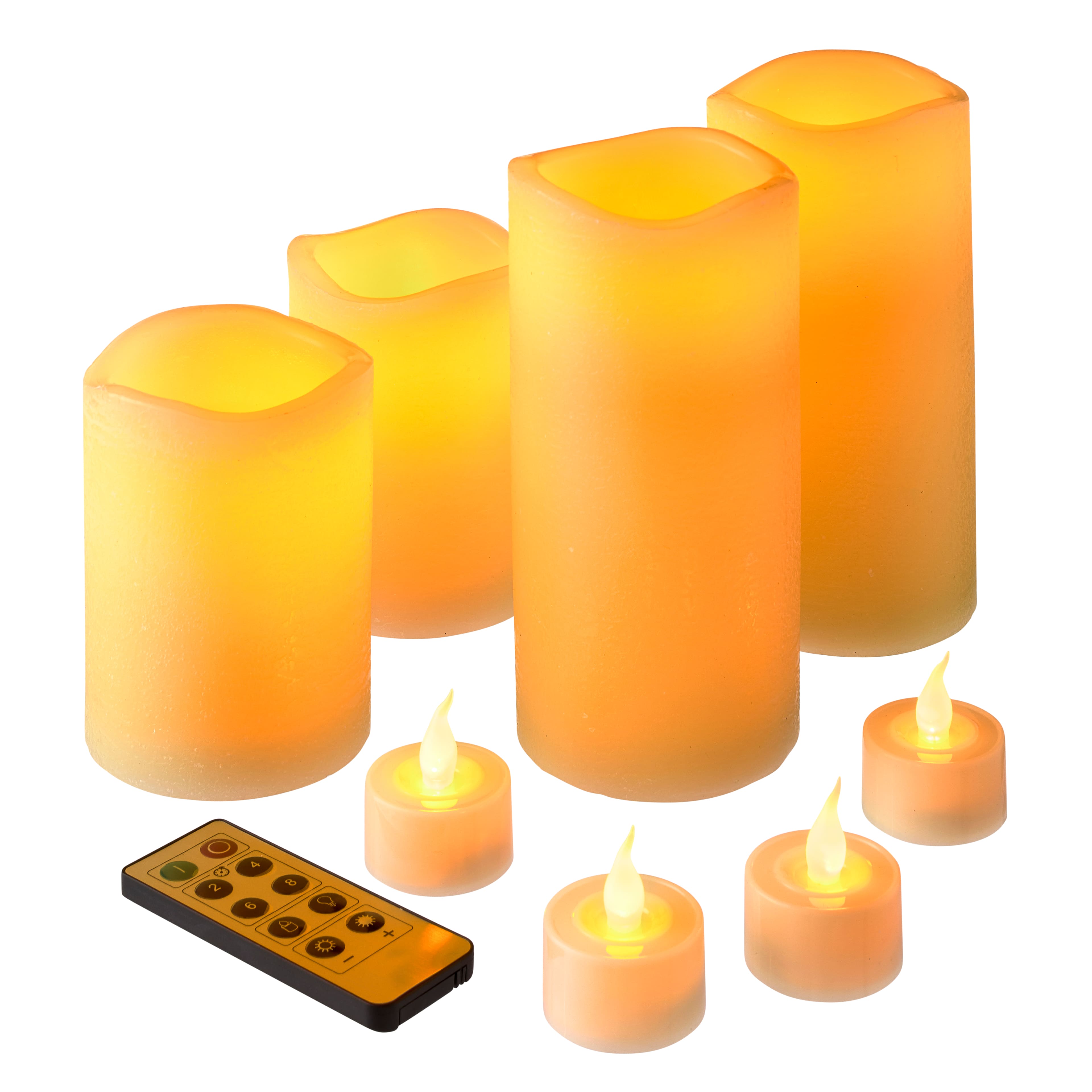 12 Packs: 9 ct. (108 total) Basic Elements™ Ivory LED Candle Set with Remote by Ashland®