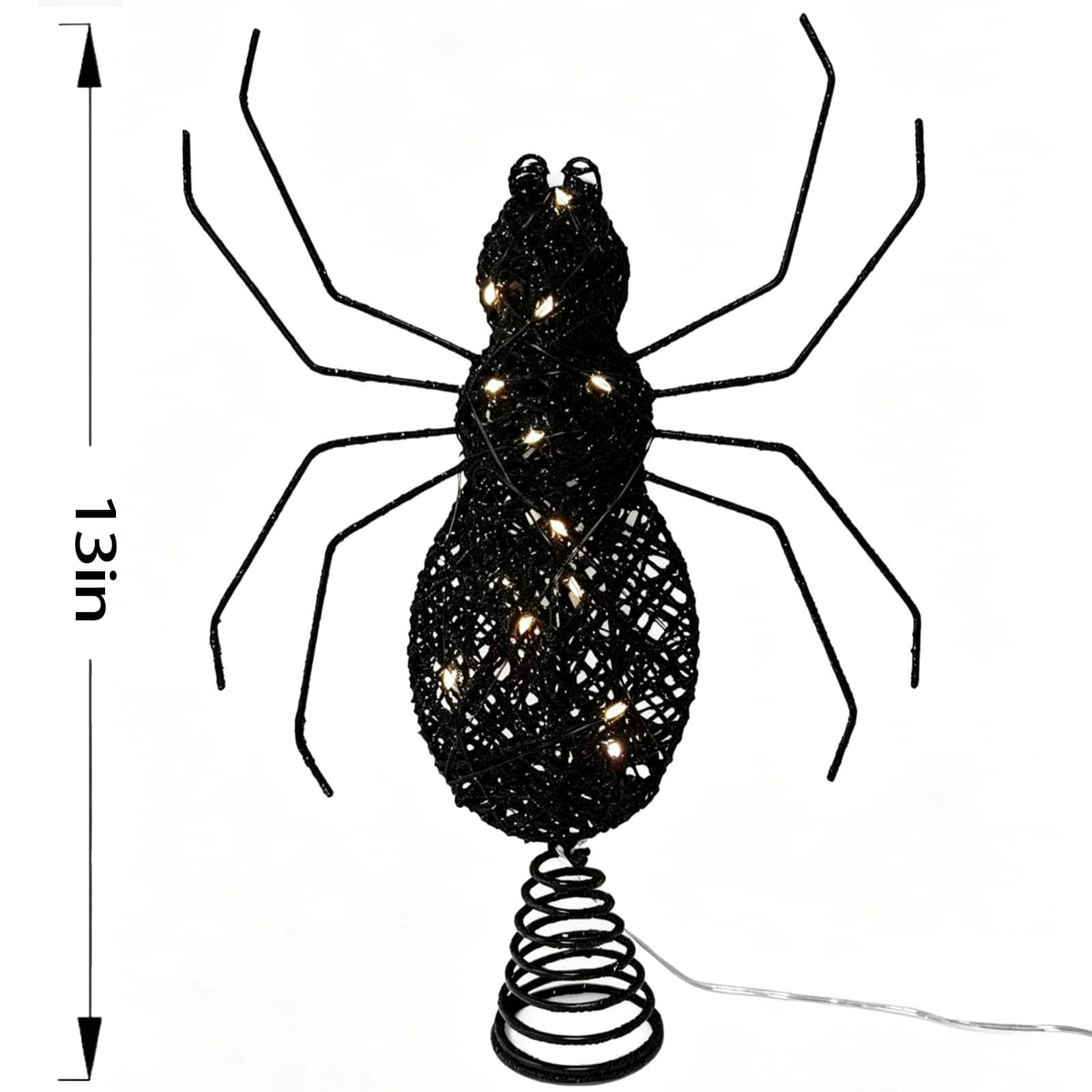 13" LED Black Spider Tree Topper by Ashland®