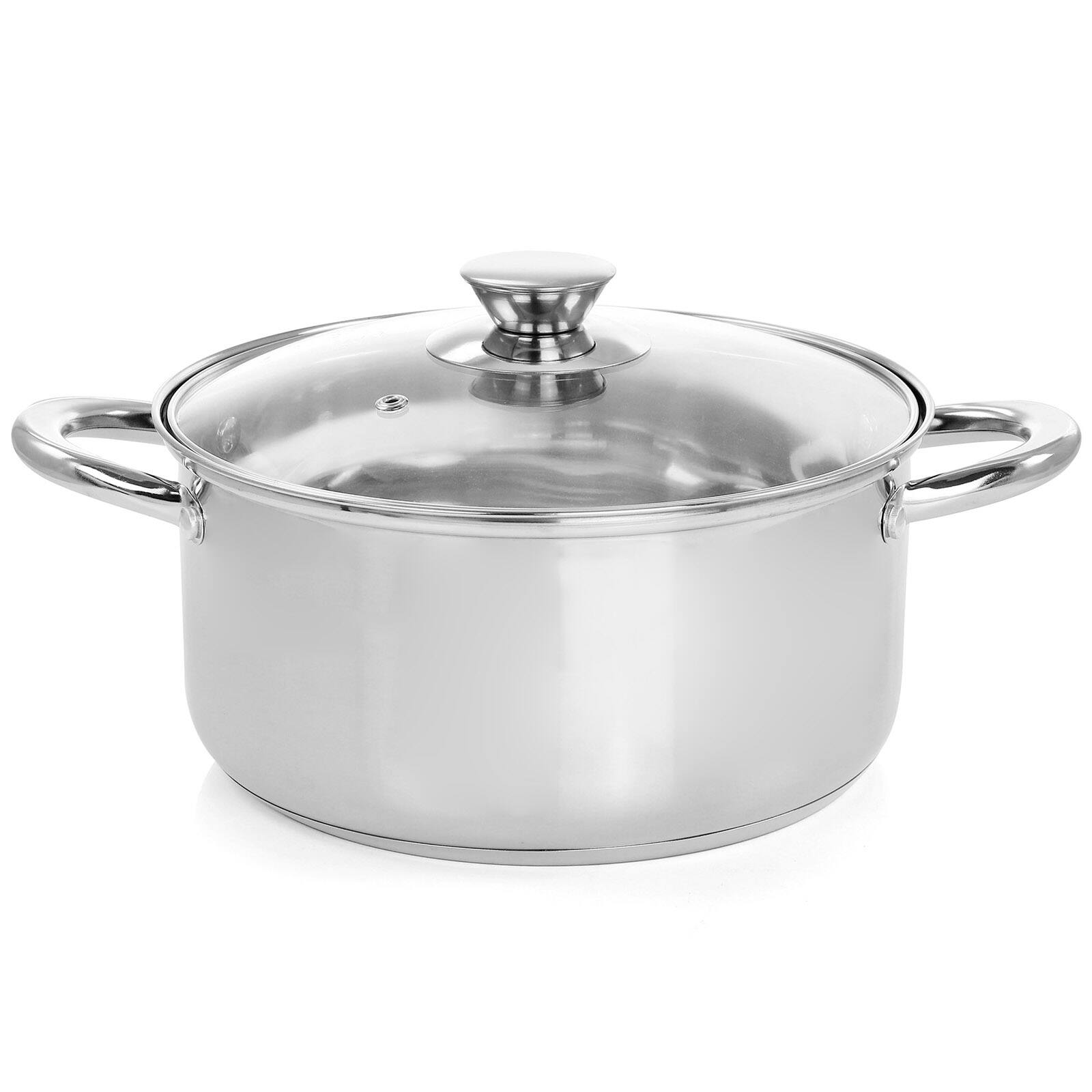 Gibson Home® Anston 7-Piece Silver Stainless Steel Cookware Set