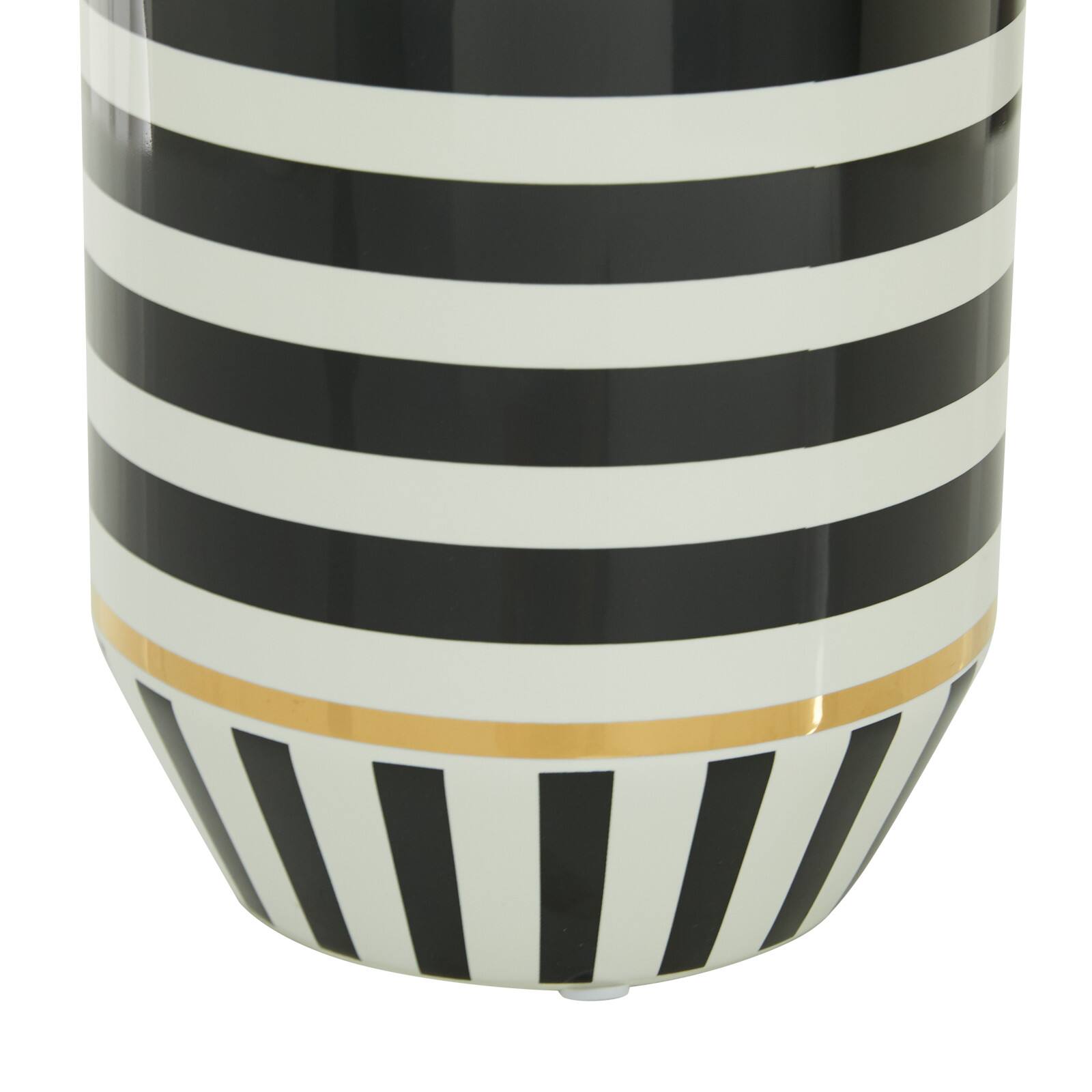 Black Ceramic Modern Vase, 16" x 6" x 6"