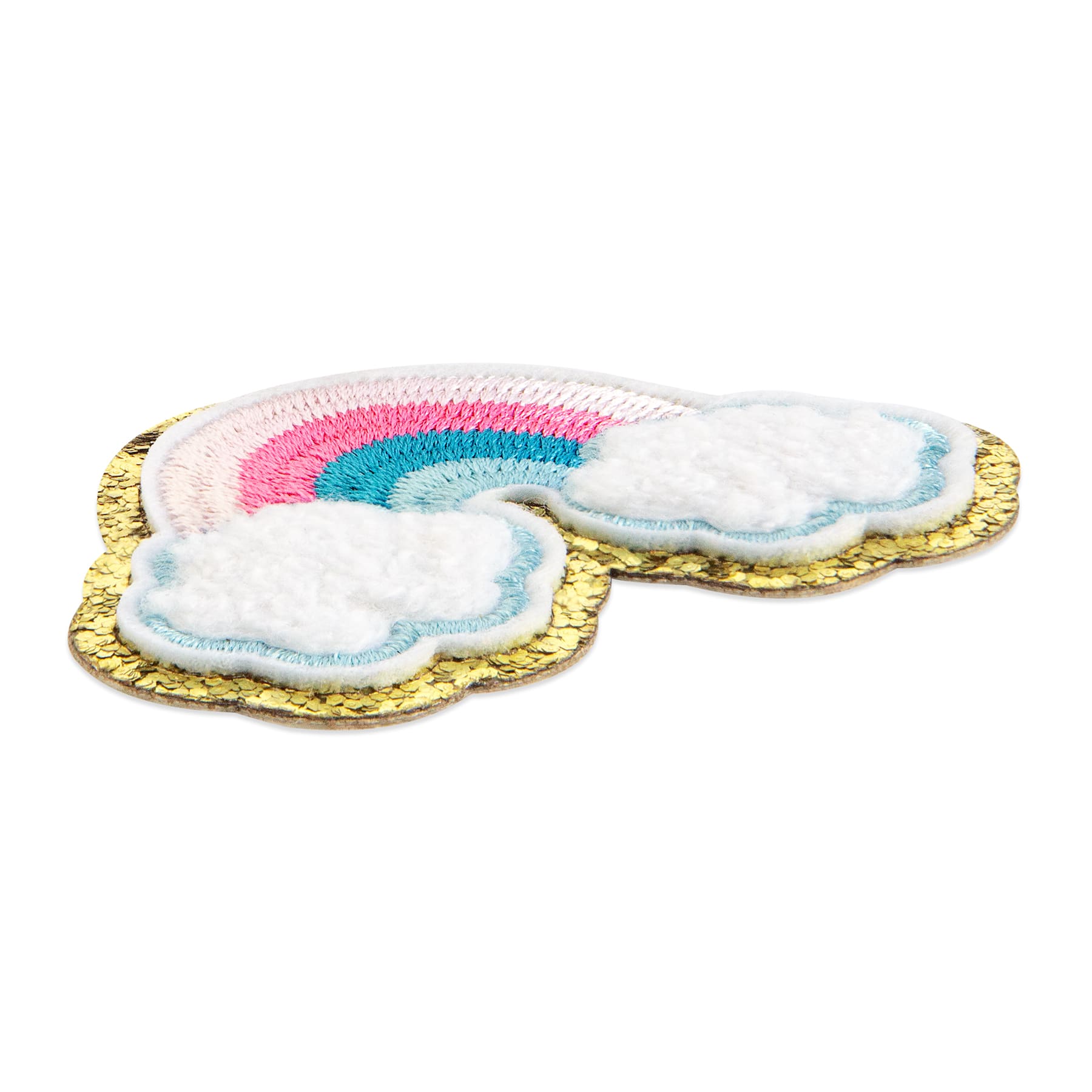 Pastel Embroidered Rainbow Iron-On & Adhesive Patch by Make Market®