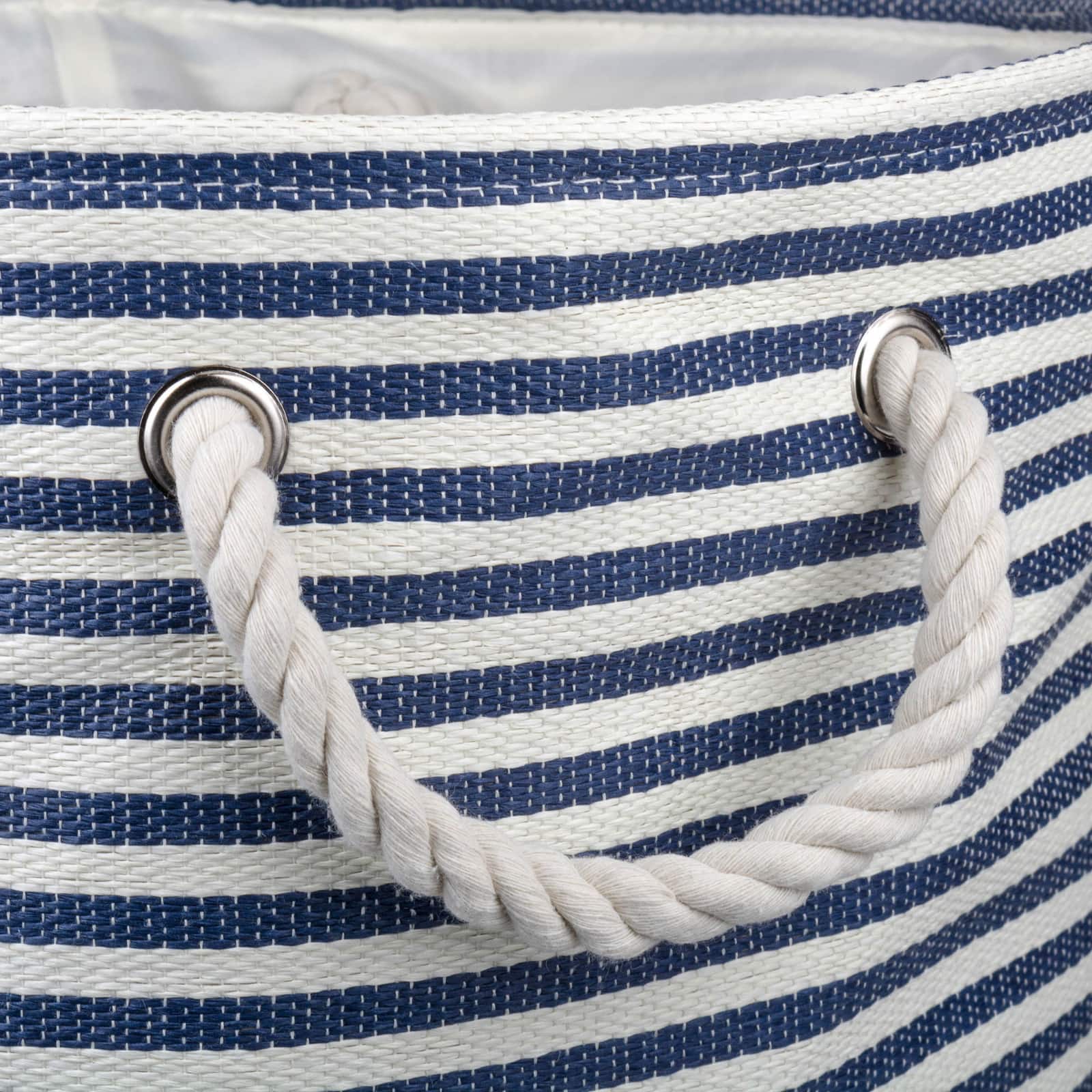 DII® Pinstripe Rectangle Woven Paper Storage Bin