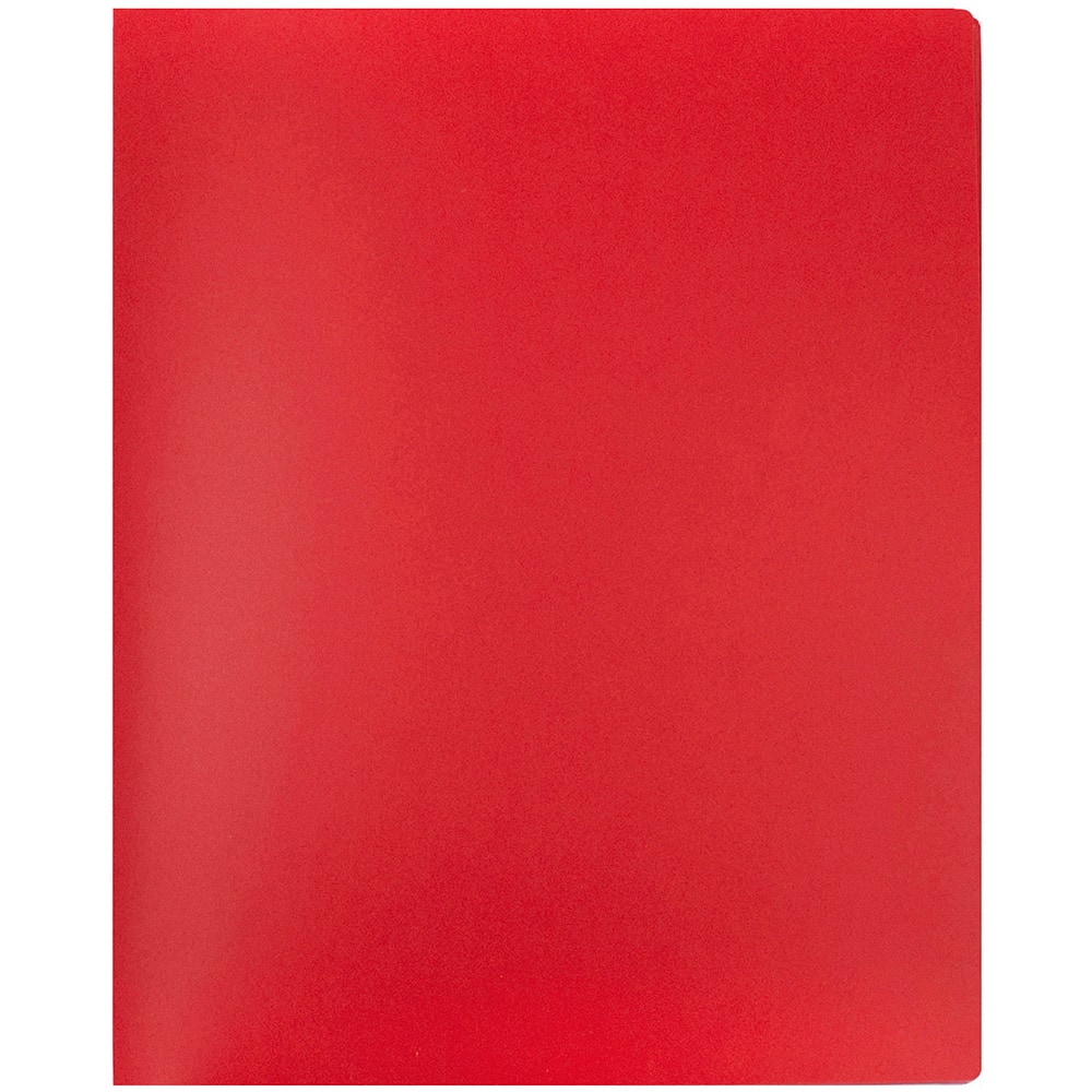 JAM Paper Heavy Duty Plastic 6-Pocket Folder, 2ct.