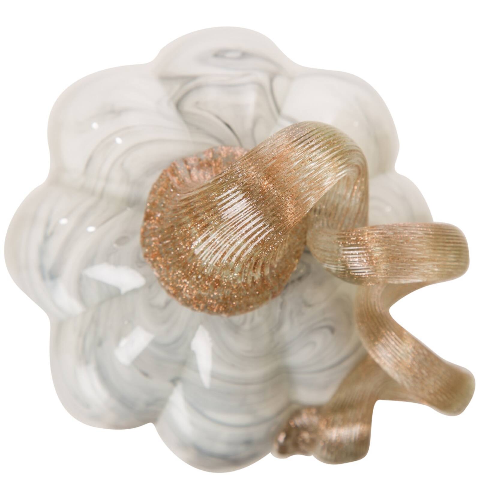 Glitzhome® Marble Tall Marble Glass Pumpkin, Gray