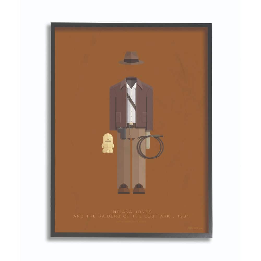 Stupell Industries Indiana Jones Fashion Design Wall Accent with Black Frame