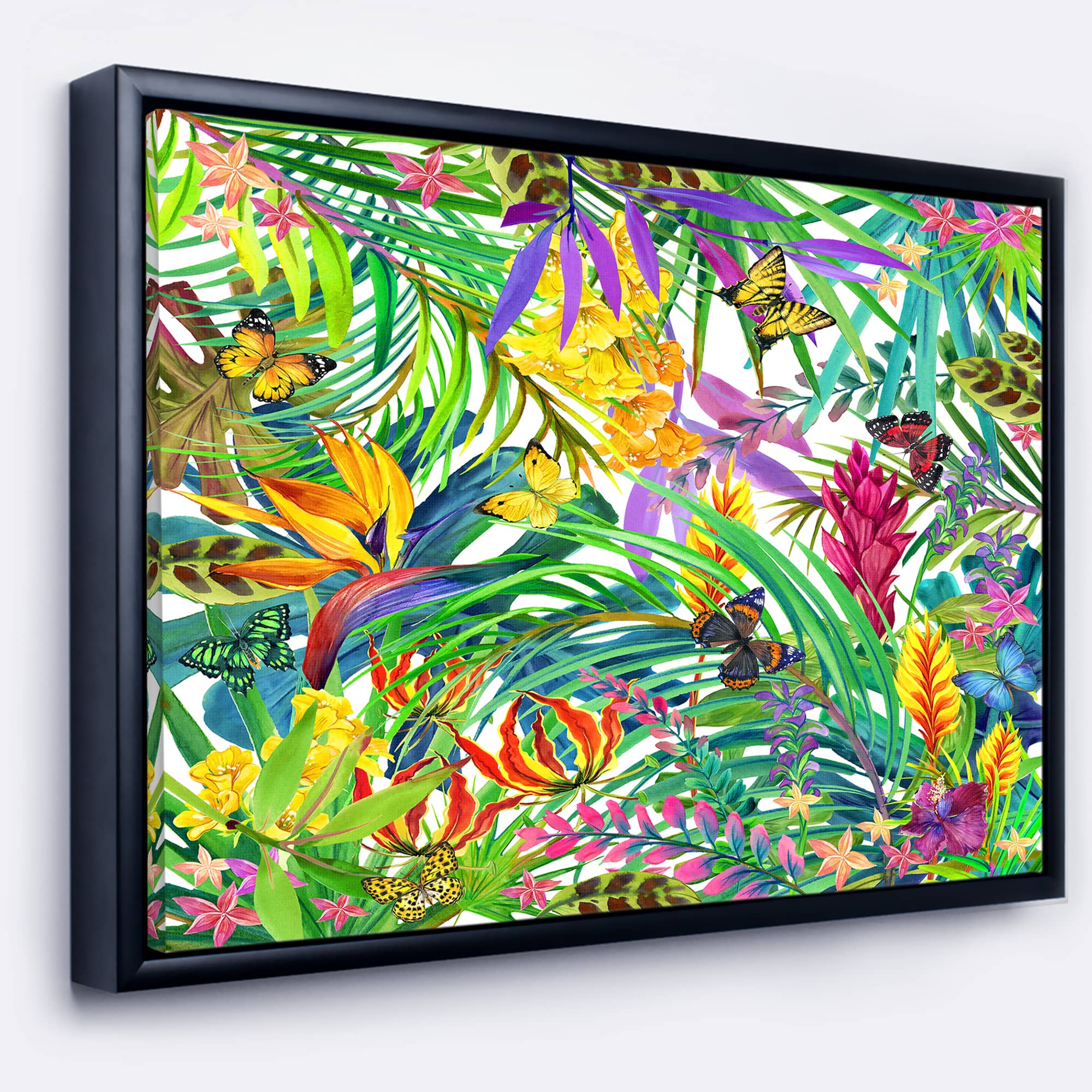 Designart - Tropical Leaves and Flowers