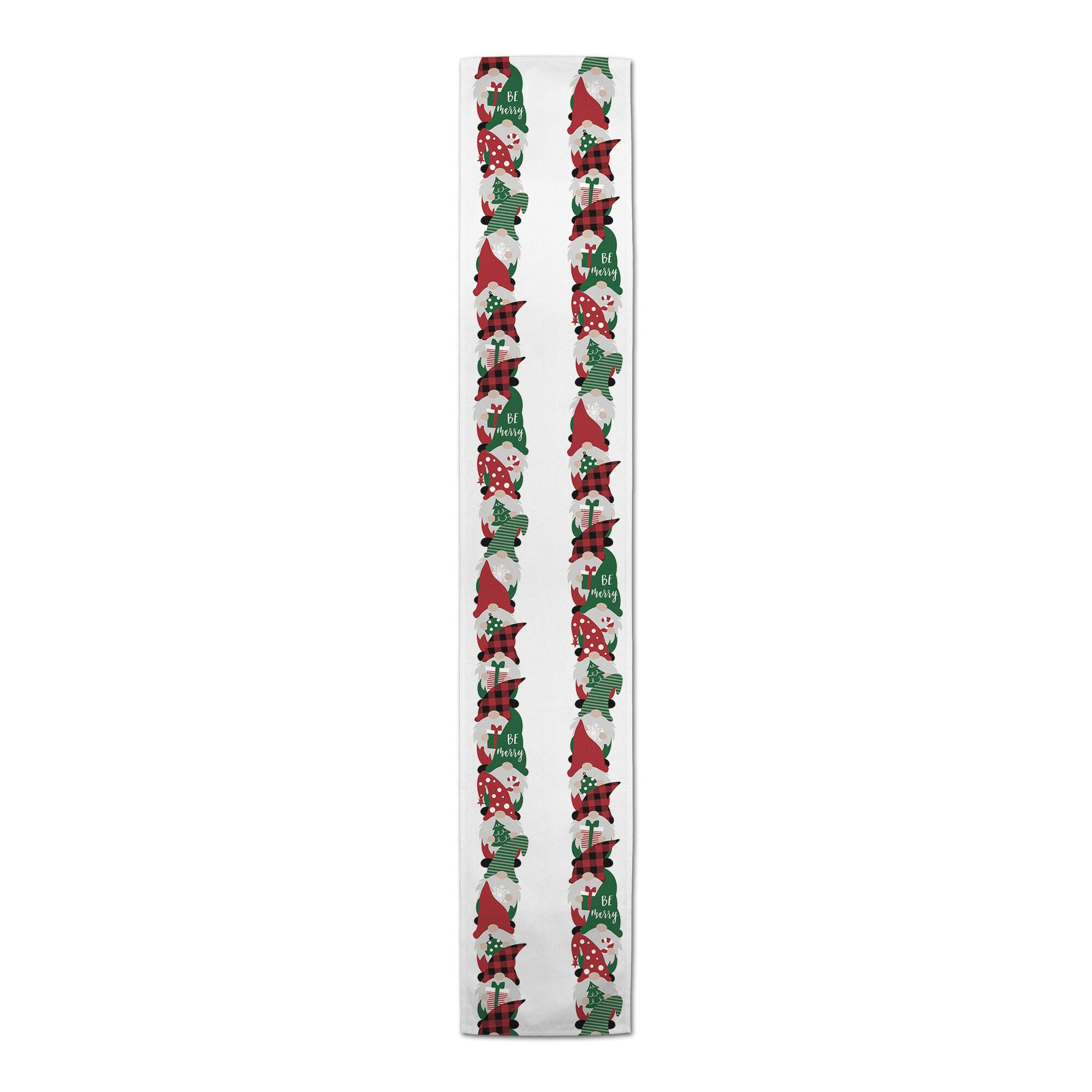 72'' Gnome Pattern Cotton Twill Runner