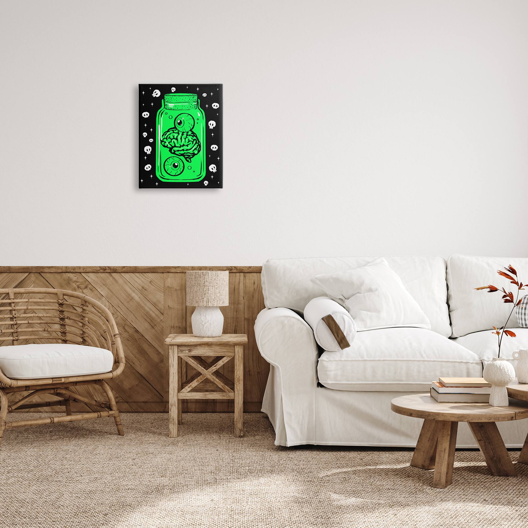 Stupell Industries Spooky Specimen Jar Canvas Wall Art