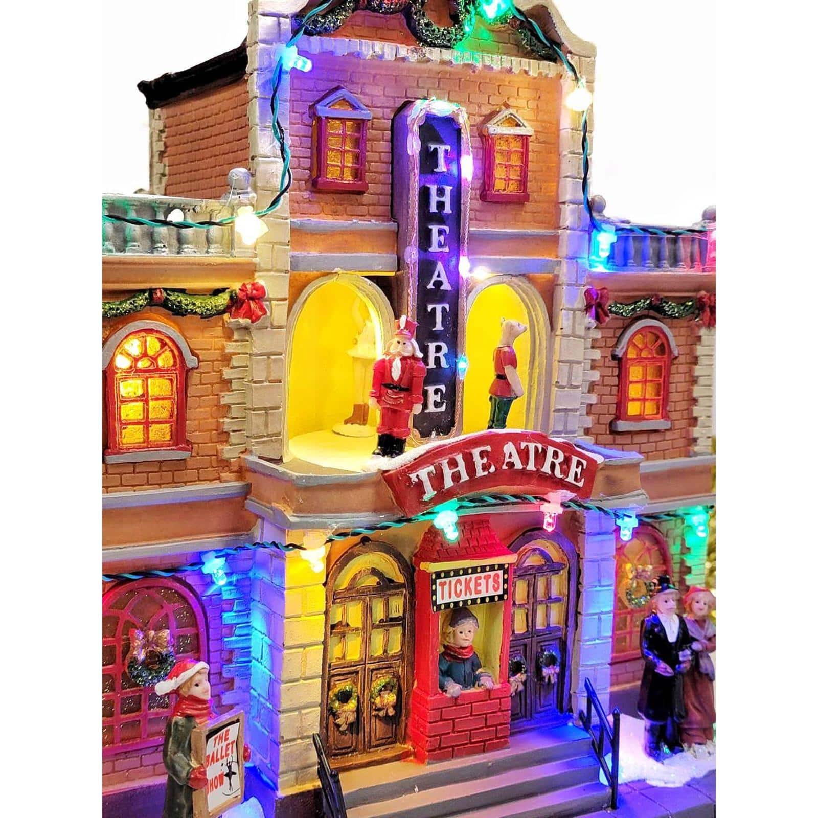 Wizardi 19.75" Christmas Village Theatre Decoration