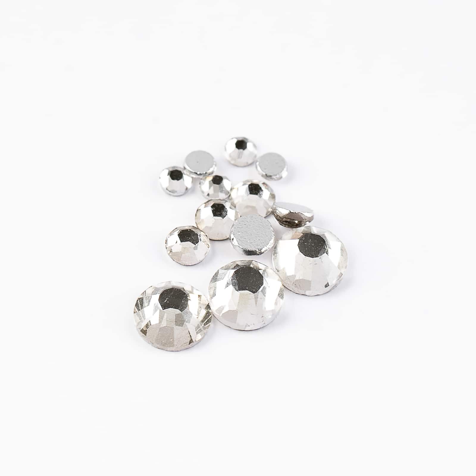 Crystal Lane DIY Assorted Glass Round Flatback Rhinestones Combo