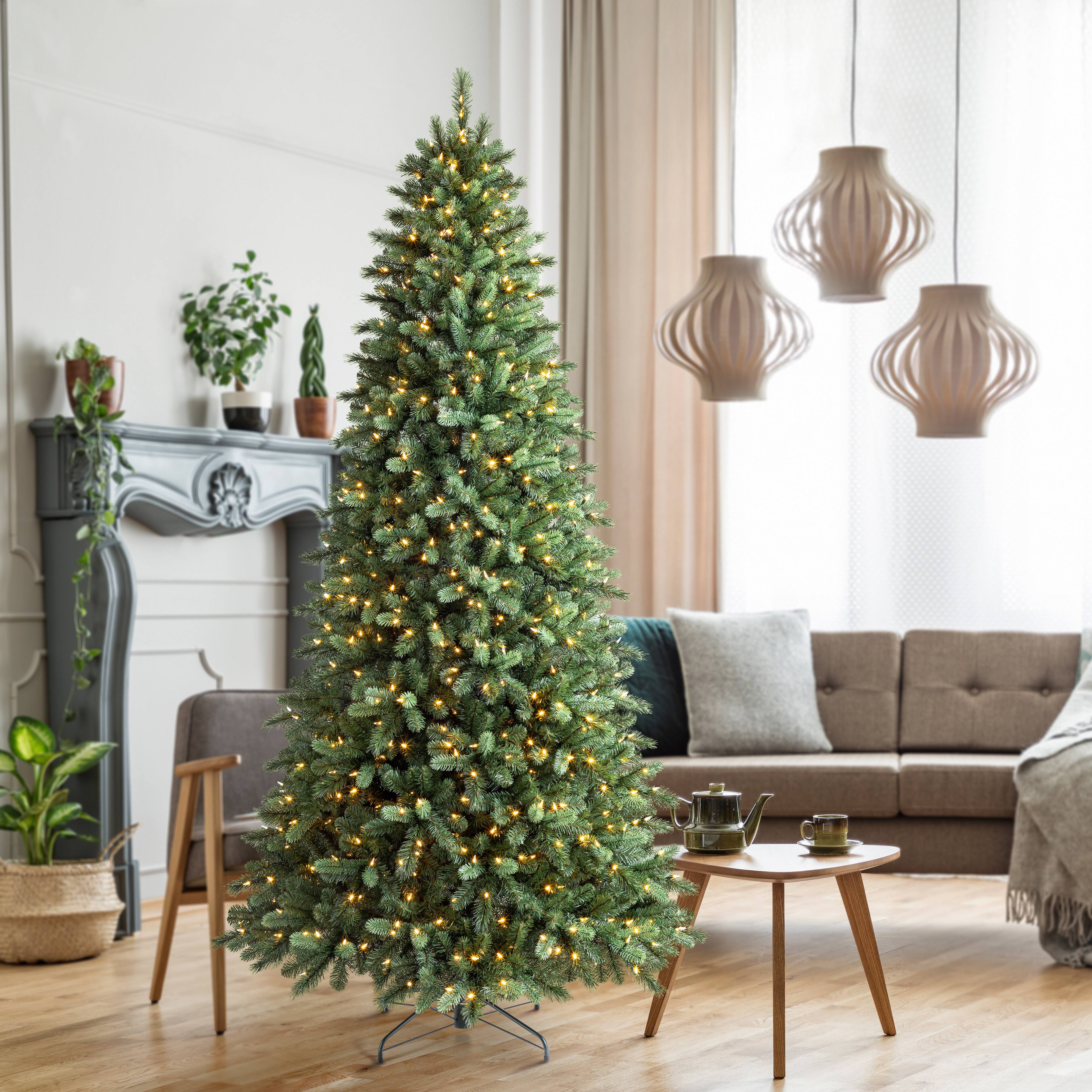 9ft. Pre-Lit Rothwell Fir Realistic Artificial Christmas Tree, Warm White LED Lights by Ashland®