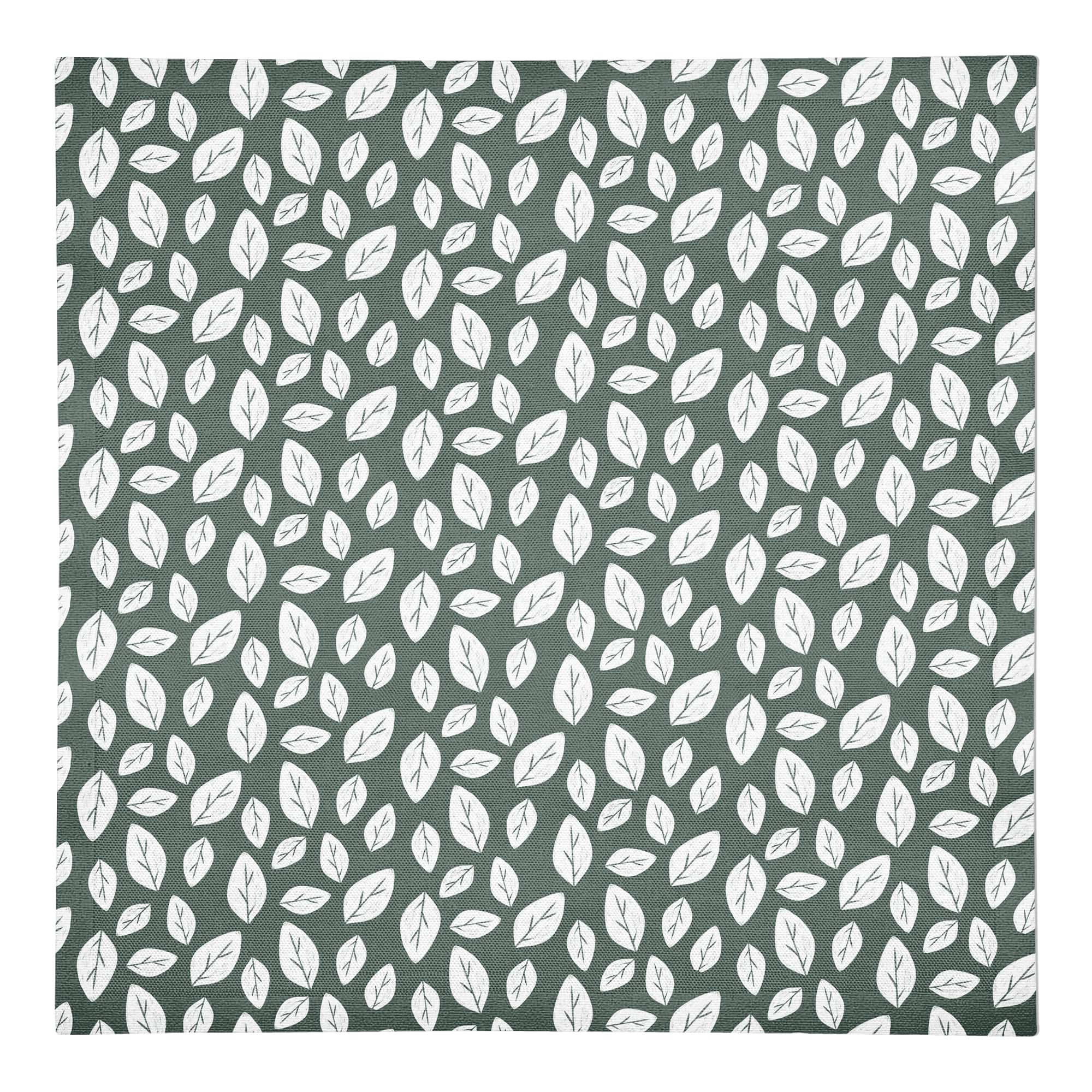 White Leaf Sage 10" x 10" Cotton Twill Napkin