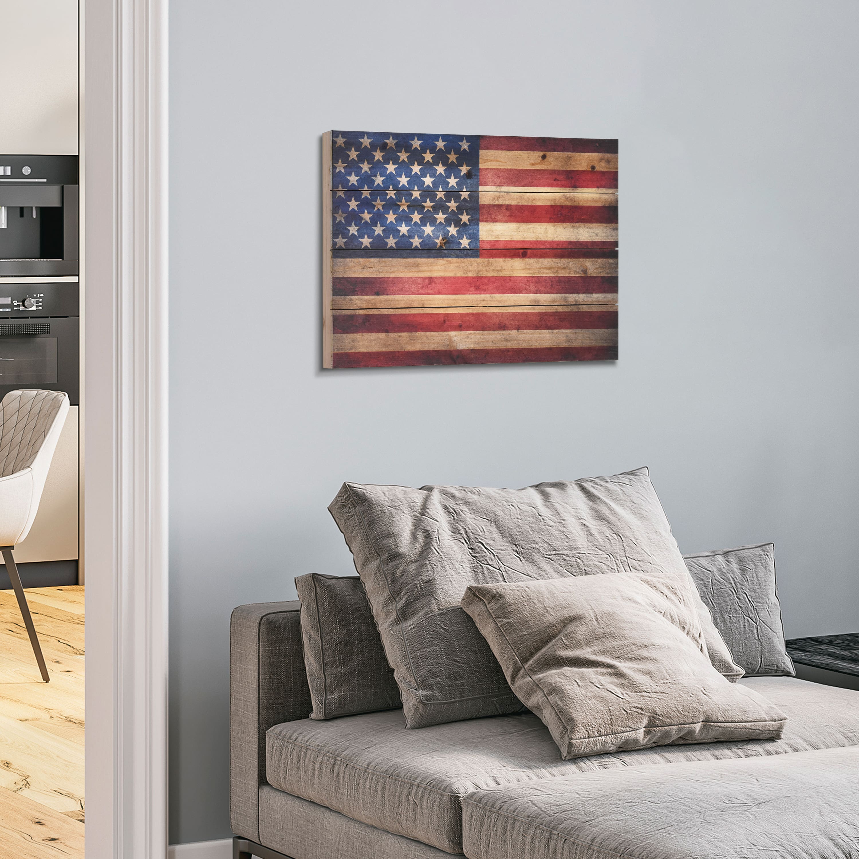 Empire Art Direct Arte de Legno American Dream Fir Wood Planks Wall Art