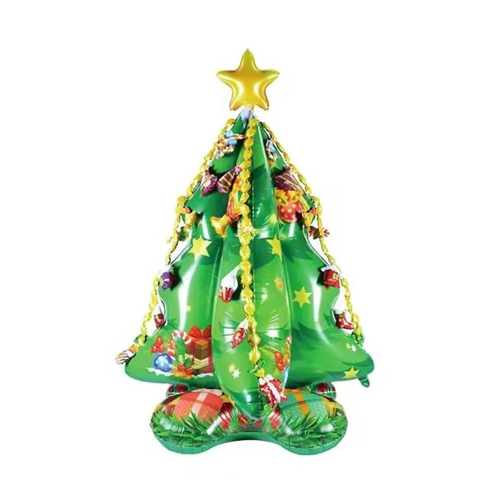 57" x 41" Christmas Tree Standing Foil Balloon Decoration 