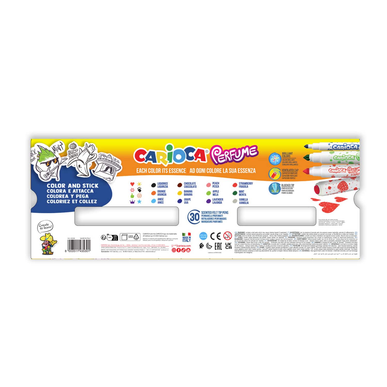 CARIOCA® Perfumed Washable Maxi & Felt Tip Pens Special Box Set