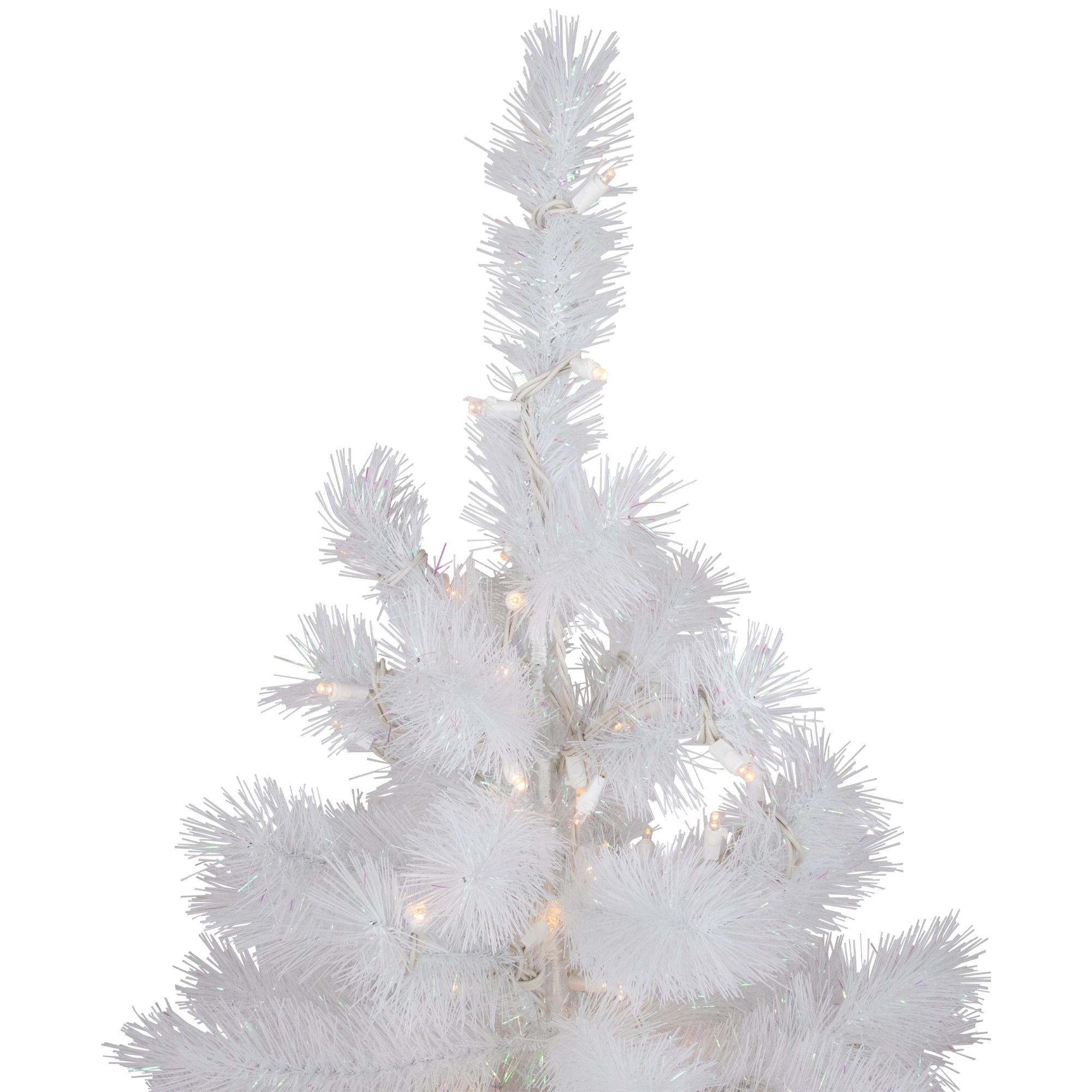 3ft. Pre-Lit White Alaskan Pine Artificial Christmas Tree, Warm White LED Lights